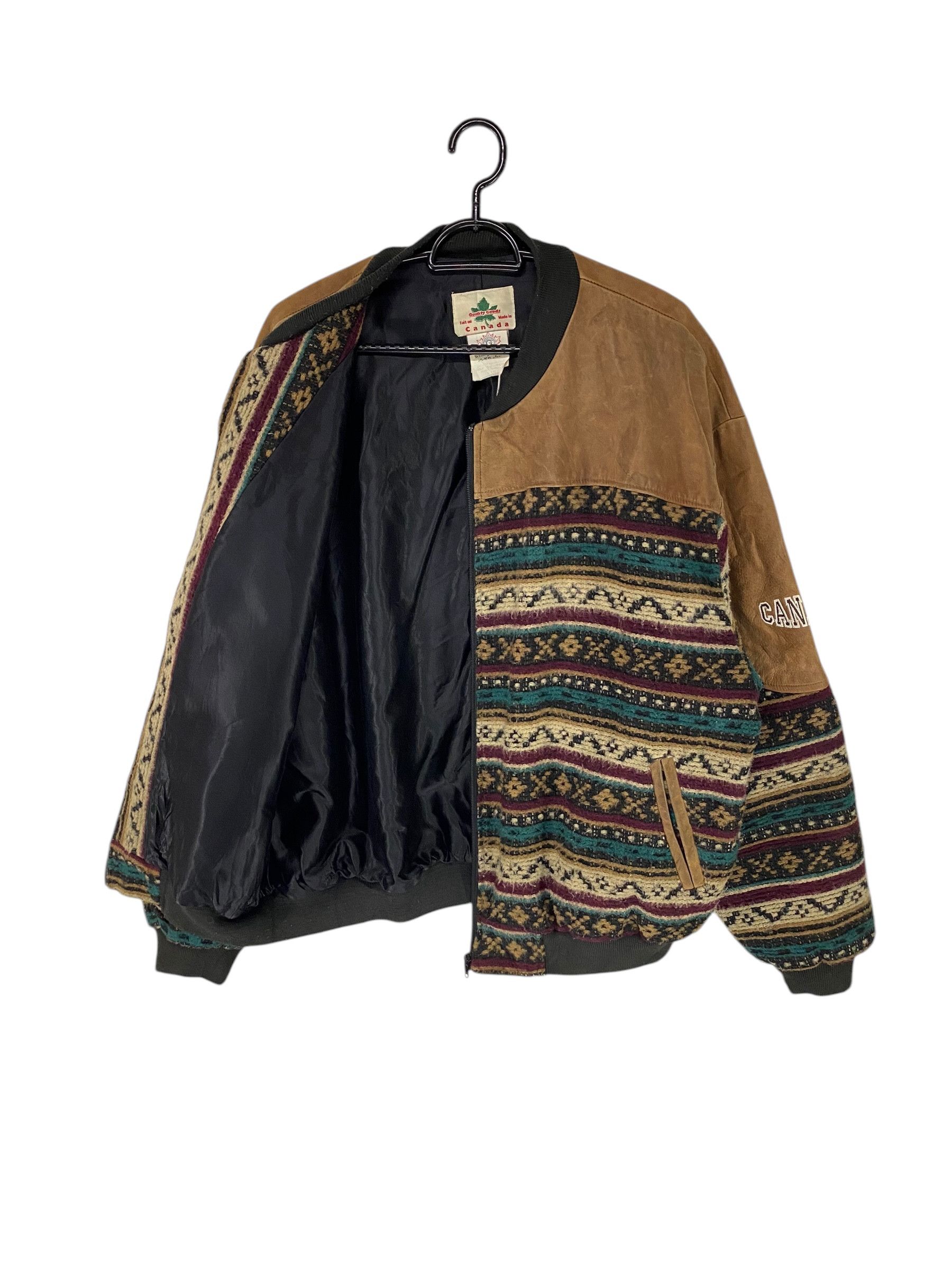 Other 80s Quality Goods native fair isle knit leather jacket Size US L / EU 52-54 / 3 - 3 Thumbnail