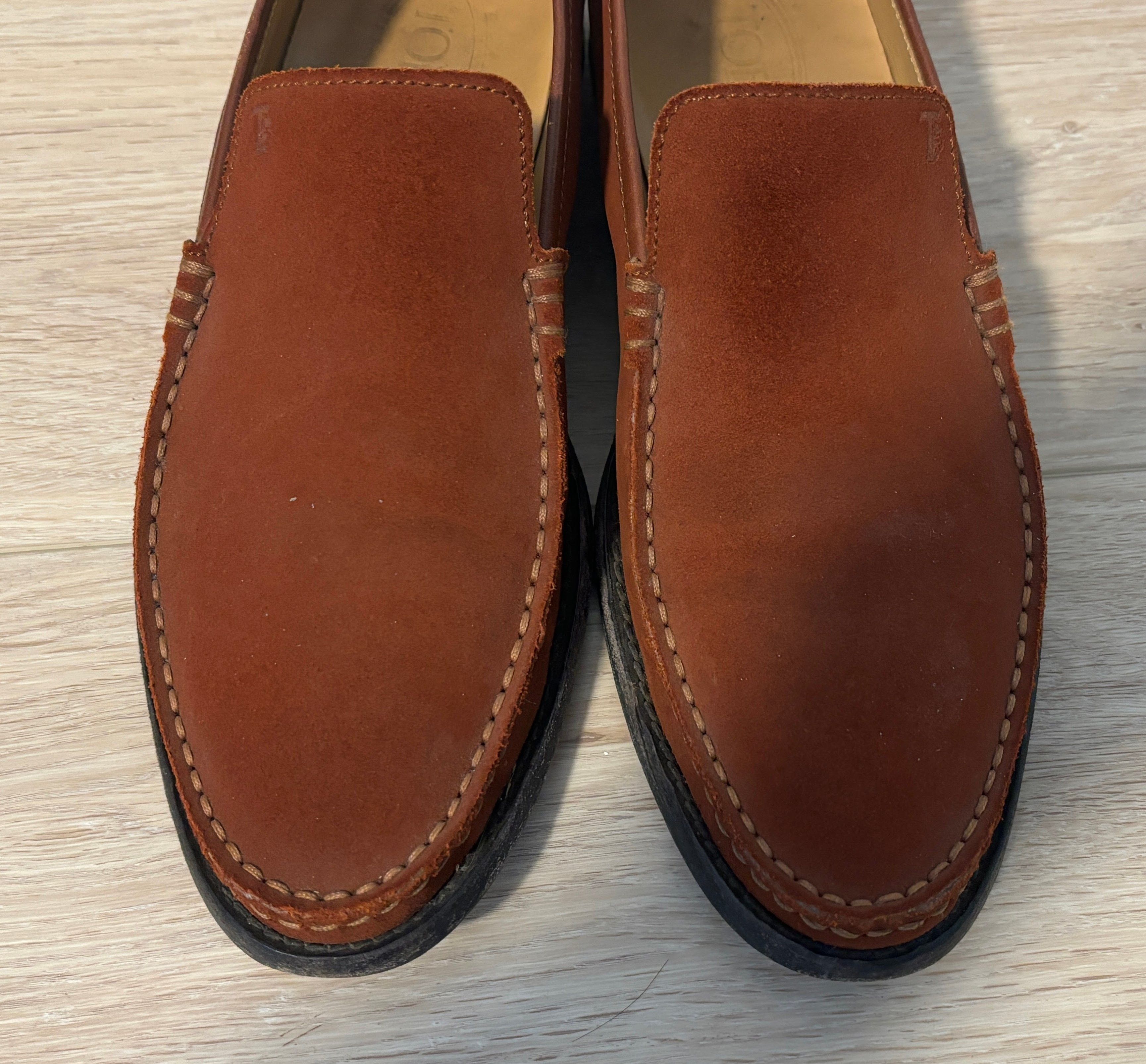 Tod's $750 Burnt Sienna Suede Slip on Shoes/ Loafers 9.5 Size US 9.5 / EU 42-43 - 4 Thumbnail