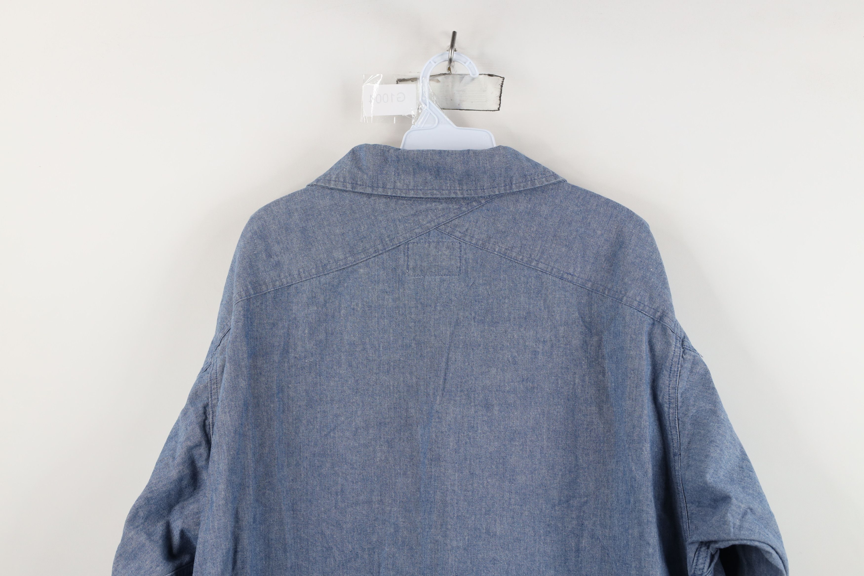 Vintage Vintage 70s Streetwear Chambray Collared Button Shirt Jacket Size US L / EU 52-54 / 3 - 11 Thumbnail