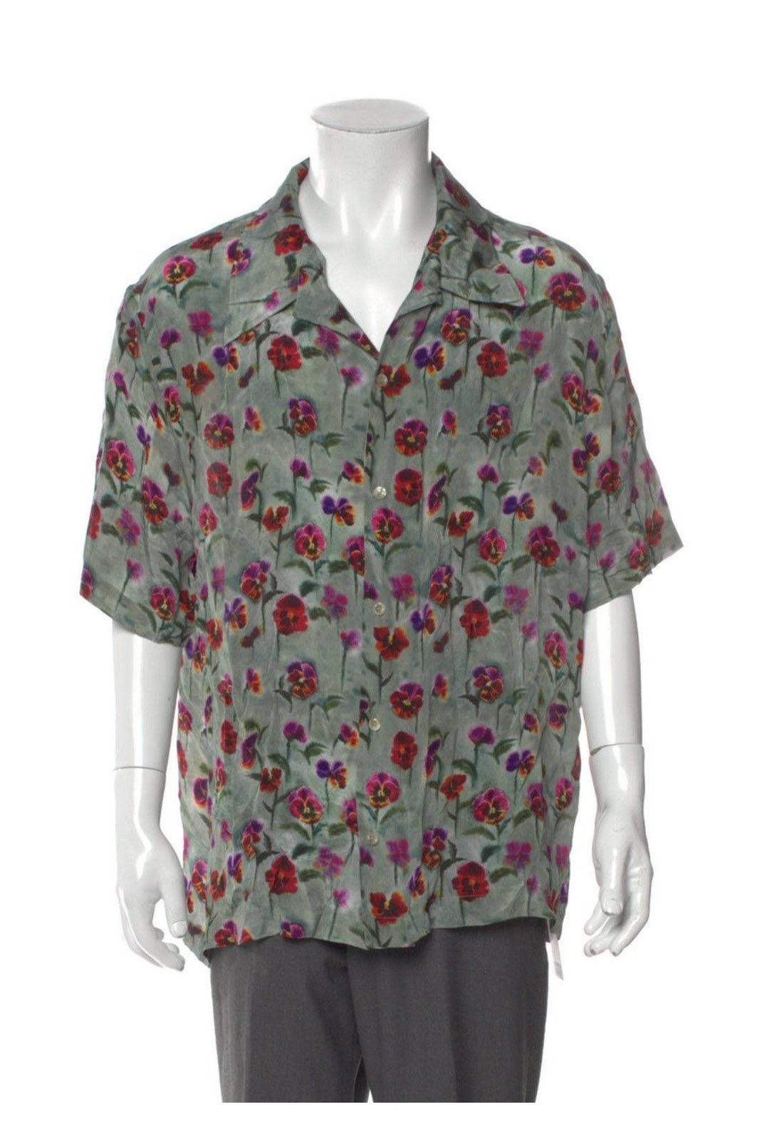 Sefr Lightweight viscose satin floral pattern printed throughout Size US XL / EU 56 / 4 - 5 Thumbnail