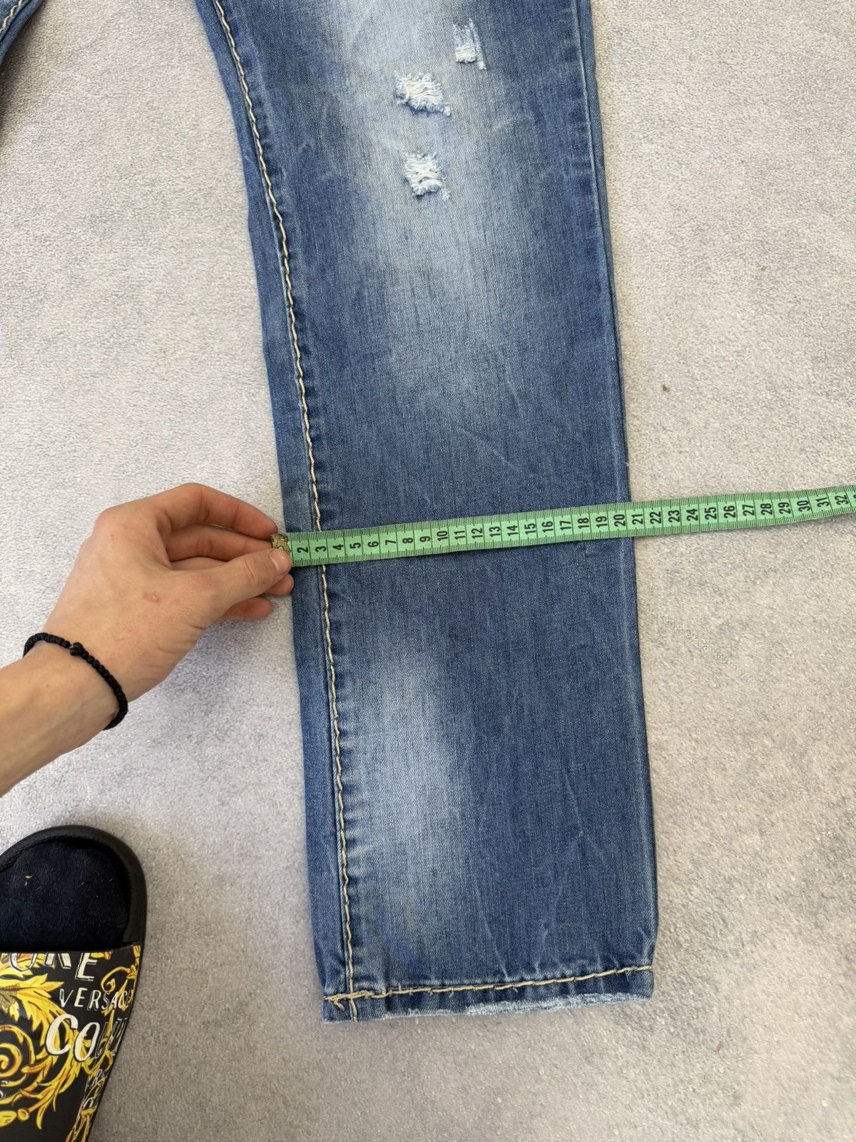 Hedi Slimane Vintage Dior Hedi Slimane Style Washed Denim Jeans Size US 32 / EU 48 - 19 Thumbnail