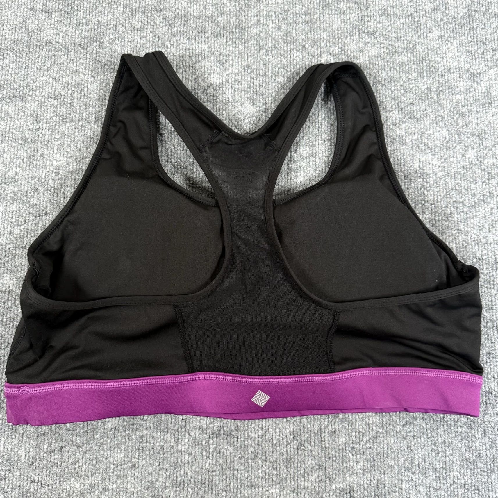 Vintage Rise Invincible LuLaRoe Sports Bra 2X Black Purple Racerback Athletic Gym Yoga Women's Size ONE SIZE - 4 Thumbnail