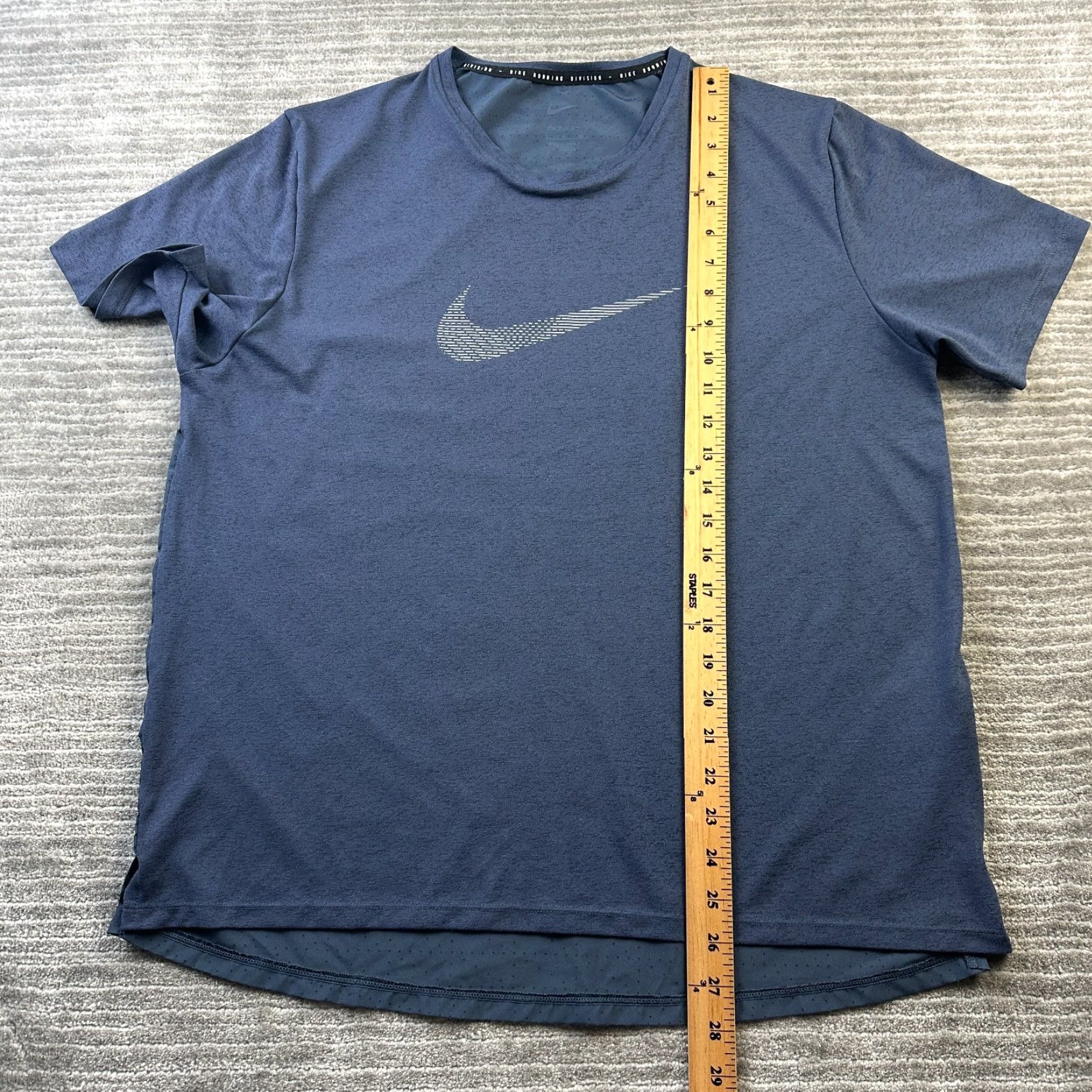 Nike Nike Shirt Large Blue Dri Fit Running Division Performance Mens Size US L / EU 52-54 / 3 - 8 Thumbnail