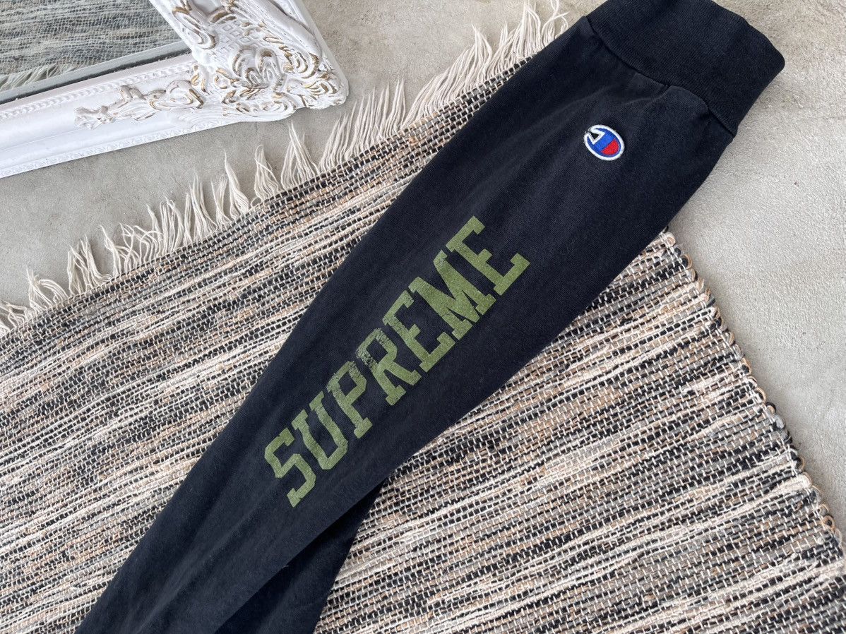 Champion × Supreme Vintage Champion Supreme Faded Black LongSleeve Tshirt Y2K Size US XL / EU 56 / 4 - 10 Thumbnail