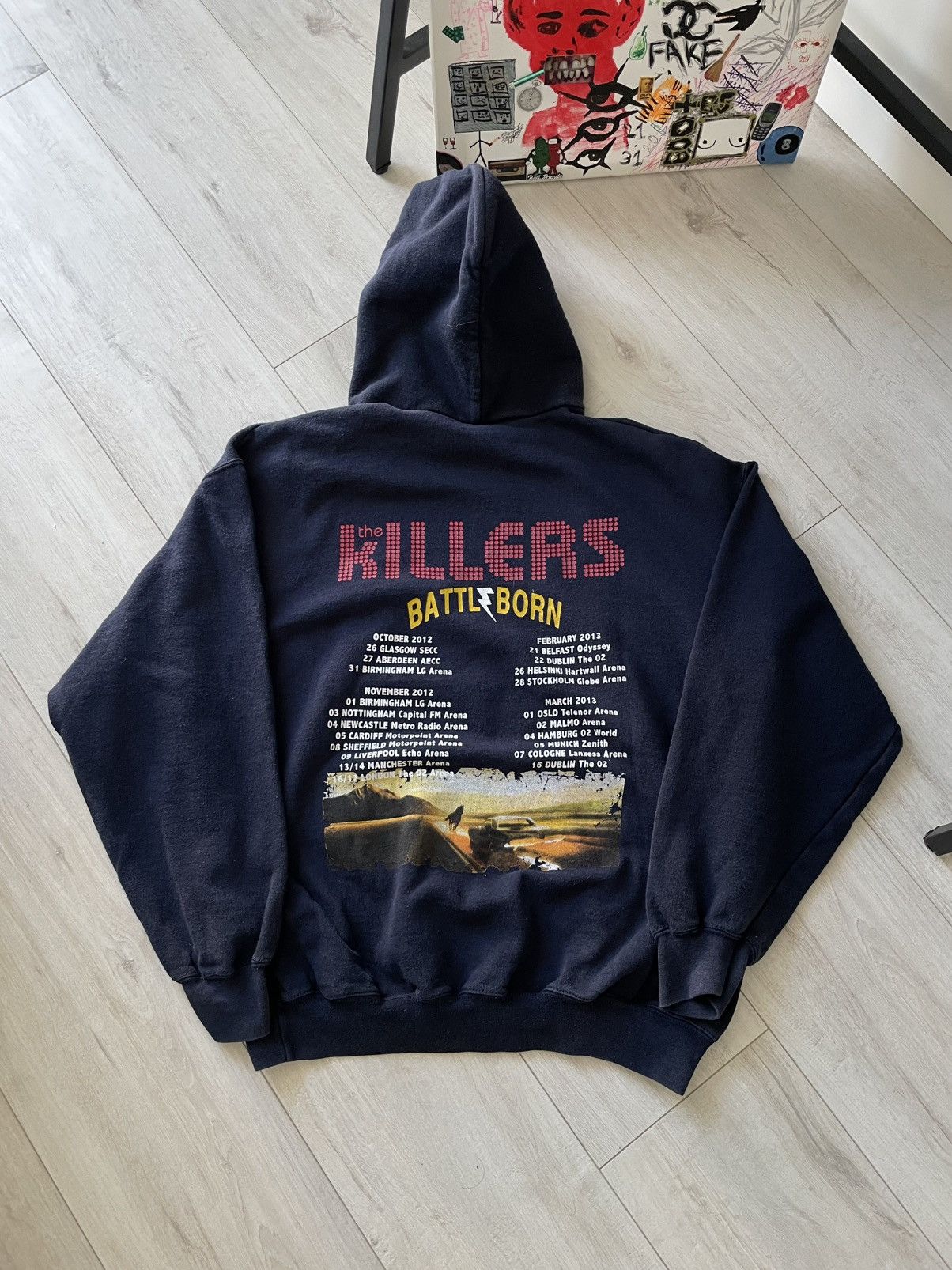 Band Tees Vintage The Killers 2012 Battl Born Tour Band Rock Hoodie Size US L / EU 52-54 / 3 - 2 Thumbnail