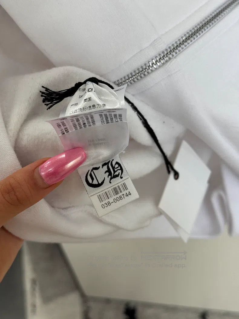 Chrome Hearts CHROME HEARTS Size XS White Sanskrit hooded sweater zipper Size US XS / EU 42 / 0 - 7 Thumbnail