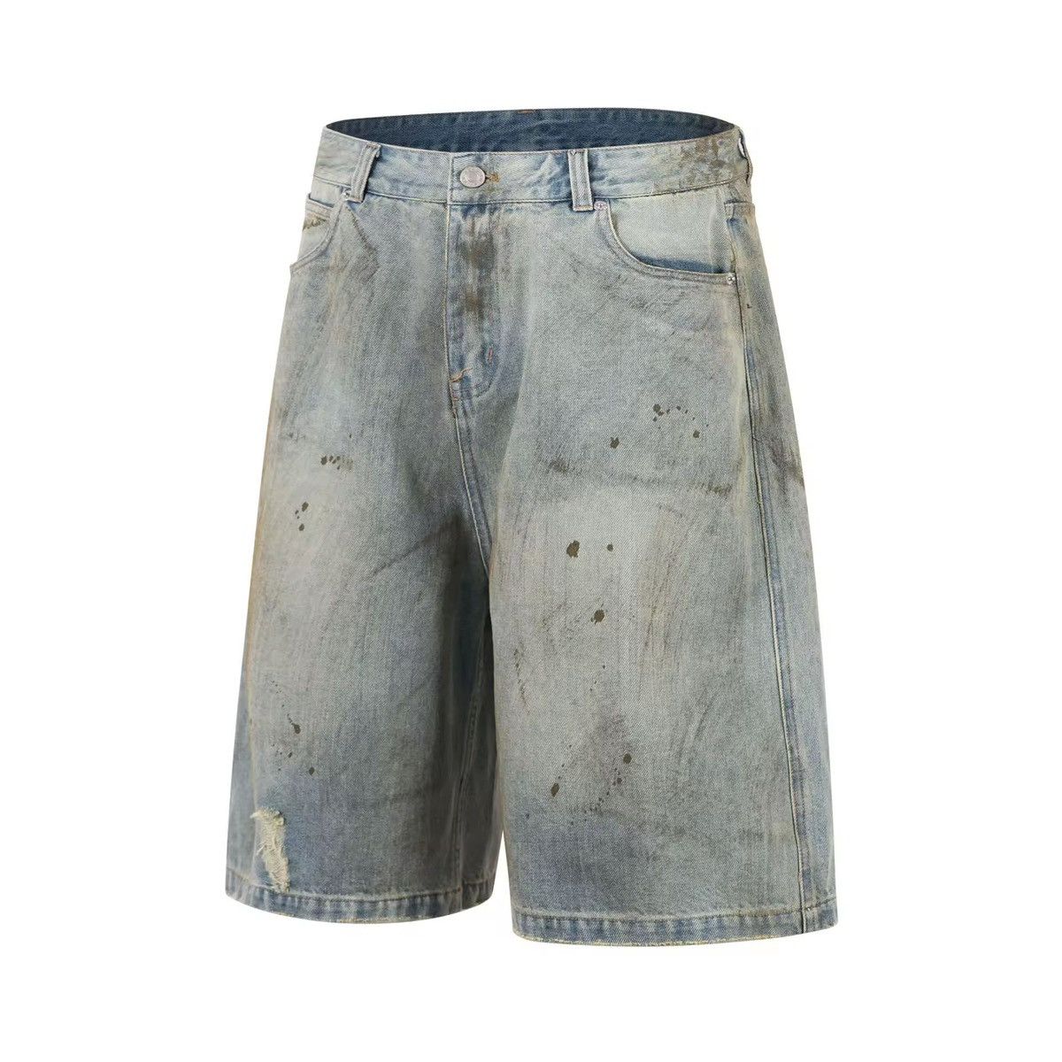Designer × Vintage Dirty Washed Design Old Retro Vintage Y2k Shorts Size US 32 / EU 48 - 2 Thumbnail