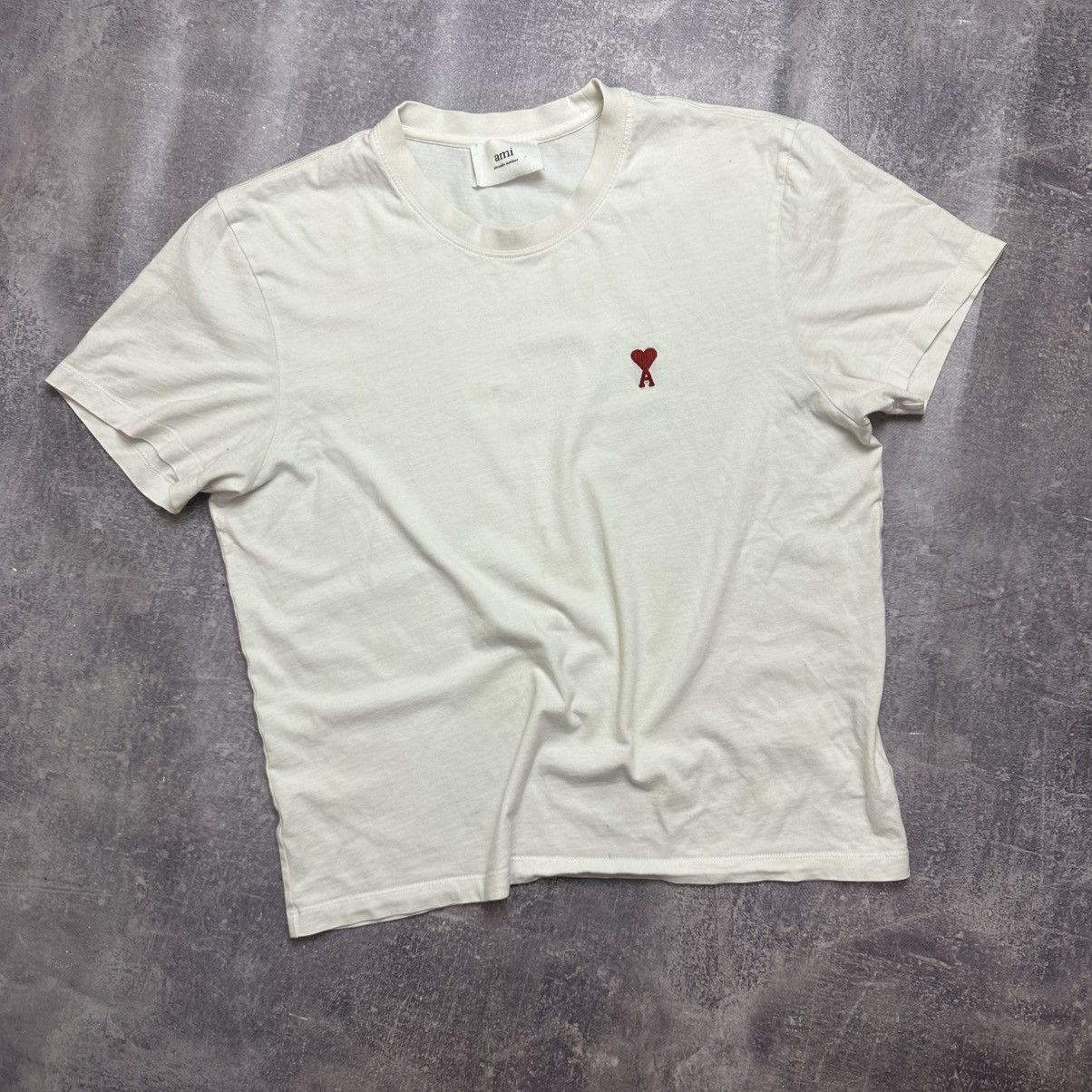 AMI ami Paris white t-shirt Size L / US 10 / IT 46 - 1 Thumbnail