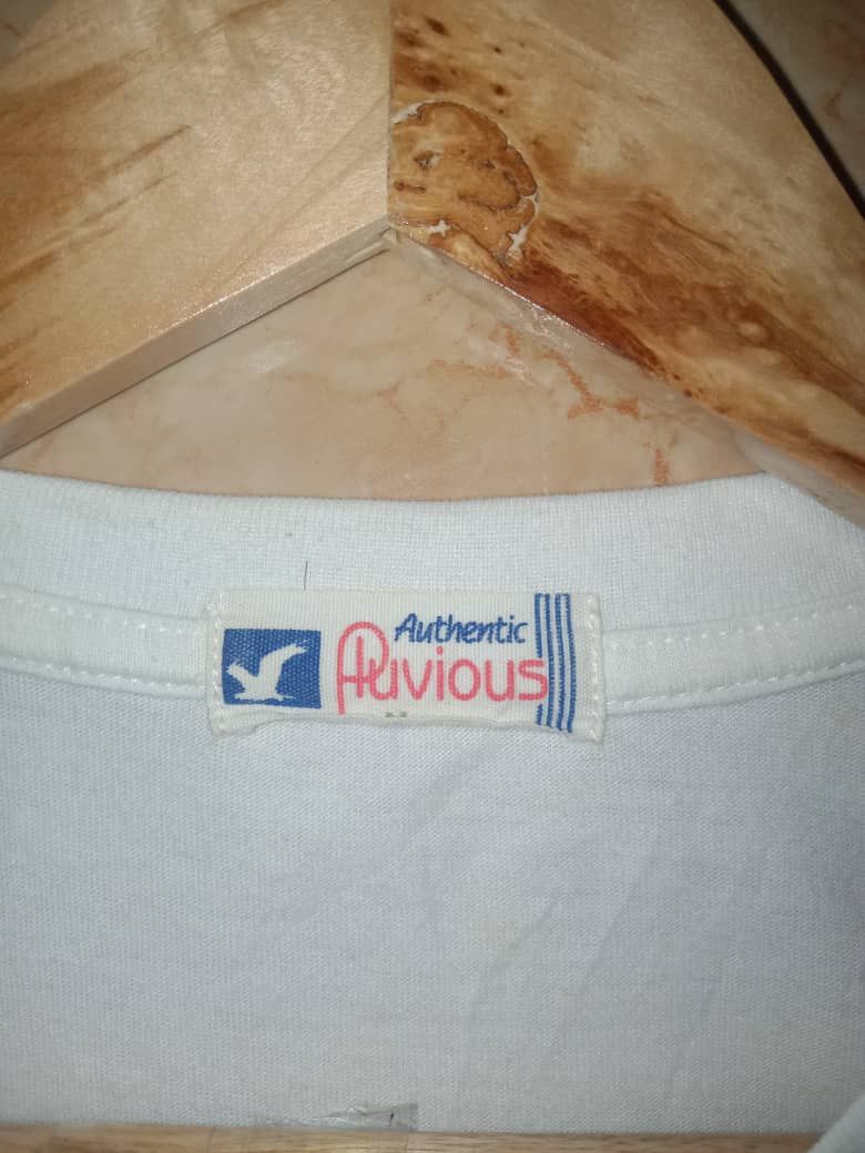 Vintage AUTHENTIC PLUVIOUS Blue Longboard Surf Style Summer TShirt Size US L / EU 52-54 / 3 - 4 Thumbnail