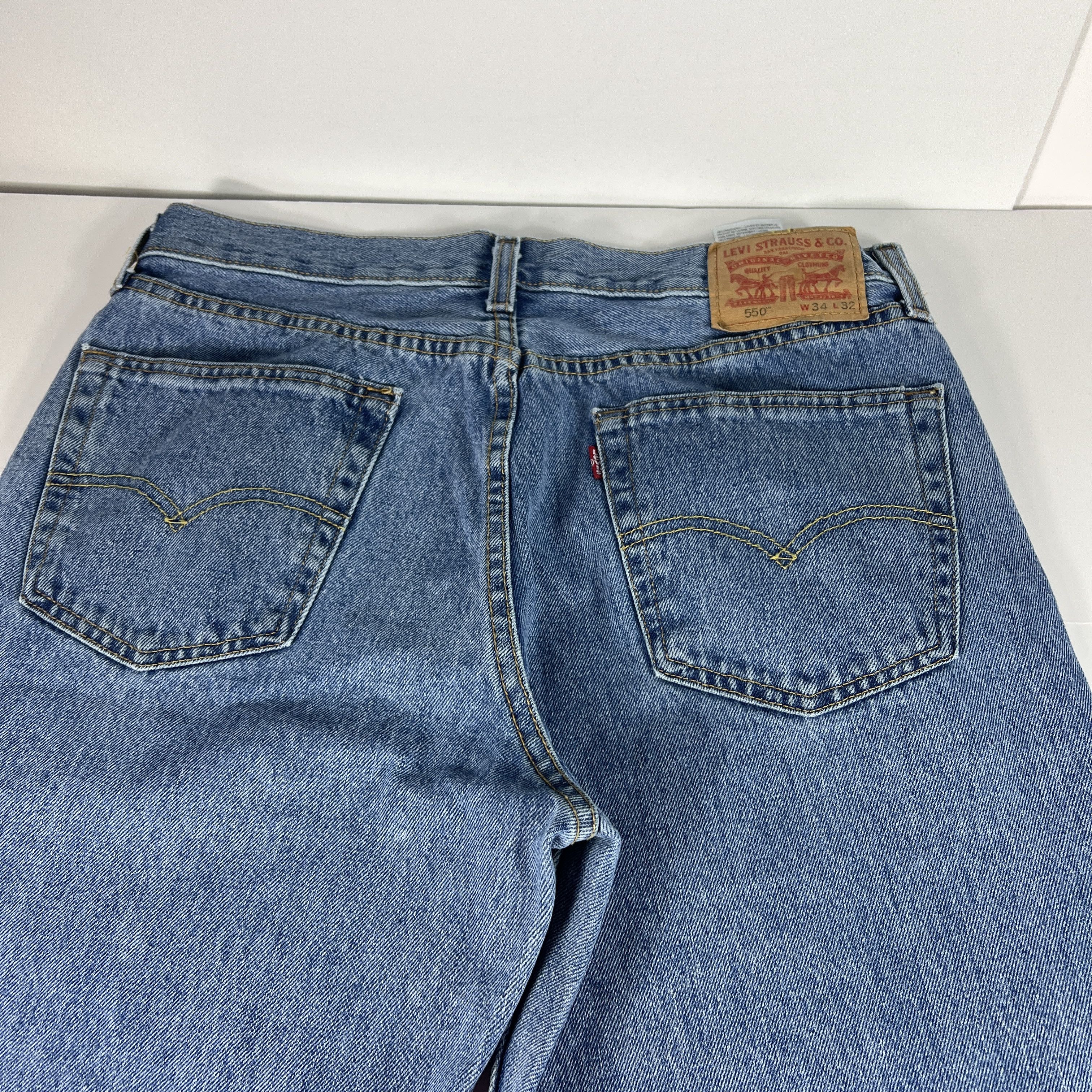 Levi's Levi's Jeans 550 Relaxed Blue Faded Cotton Denim Size US 34 / EU 50 - 11 Thumbnail