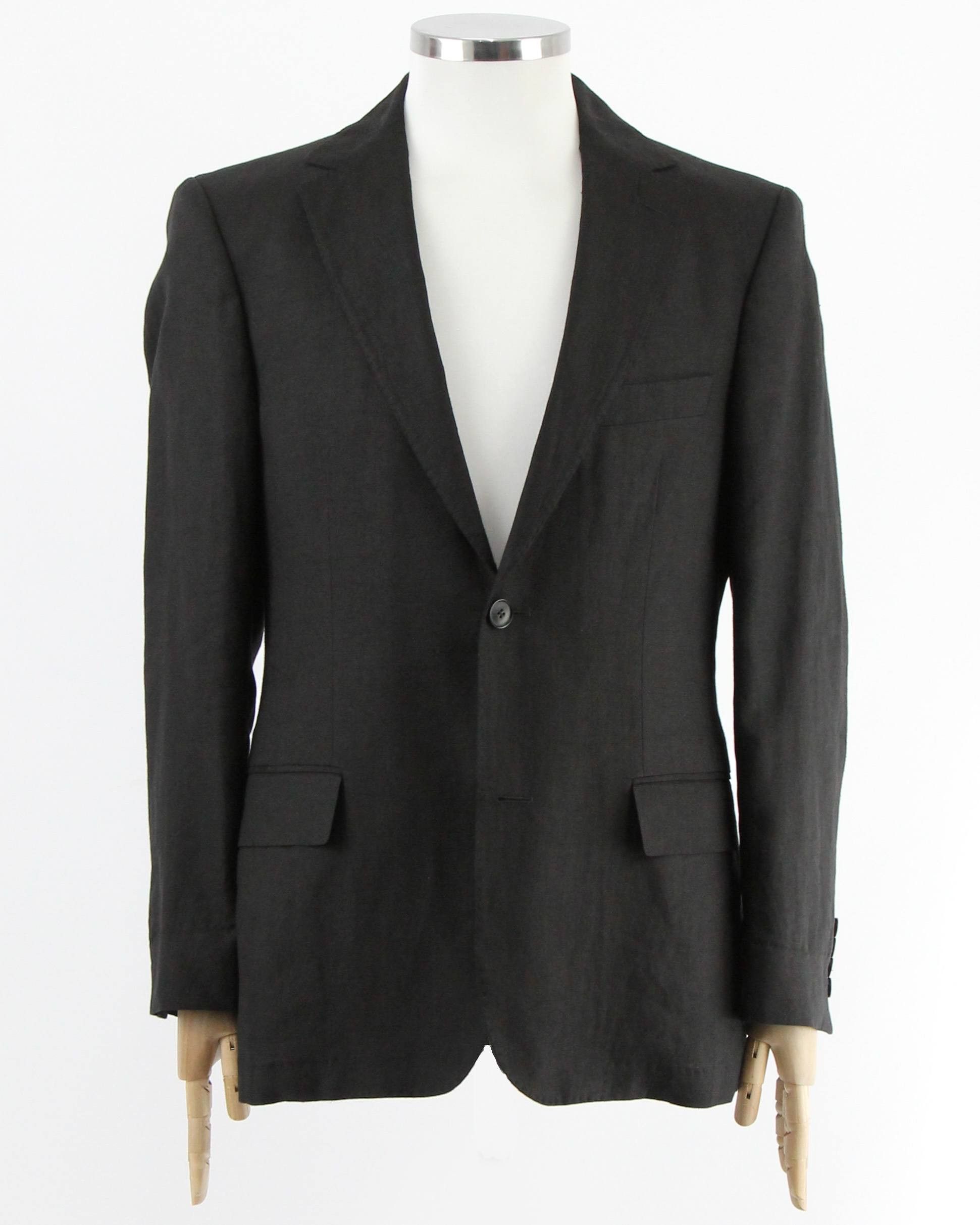 Hugo Boss HUGO BOSS Black linen jacket Size 46R - 1 Thumbnail