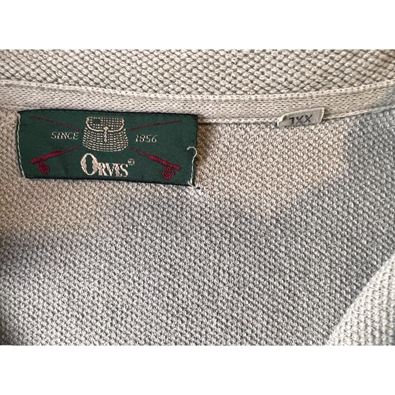 Orvis VINTAGE Orvis Quarter Zip Pullover Mens 2XL Cream 90s Sweater Long Sleeve Size US XXL / EU 58 / 5 - 5 Thumbnail