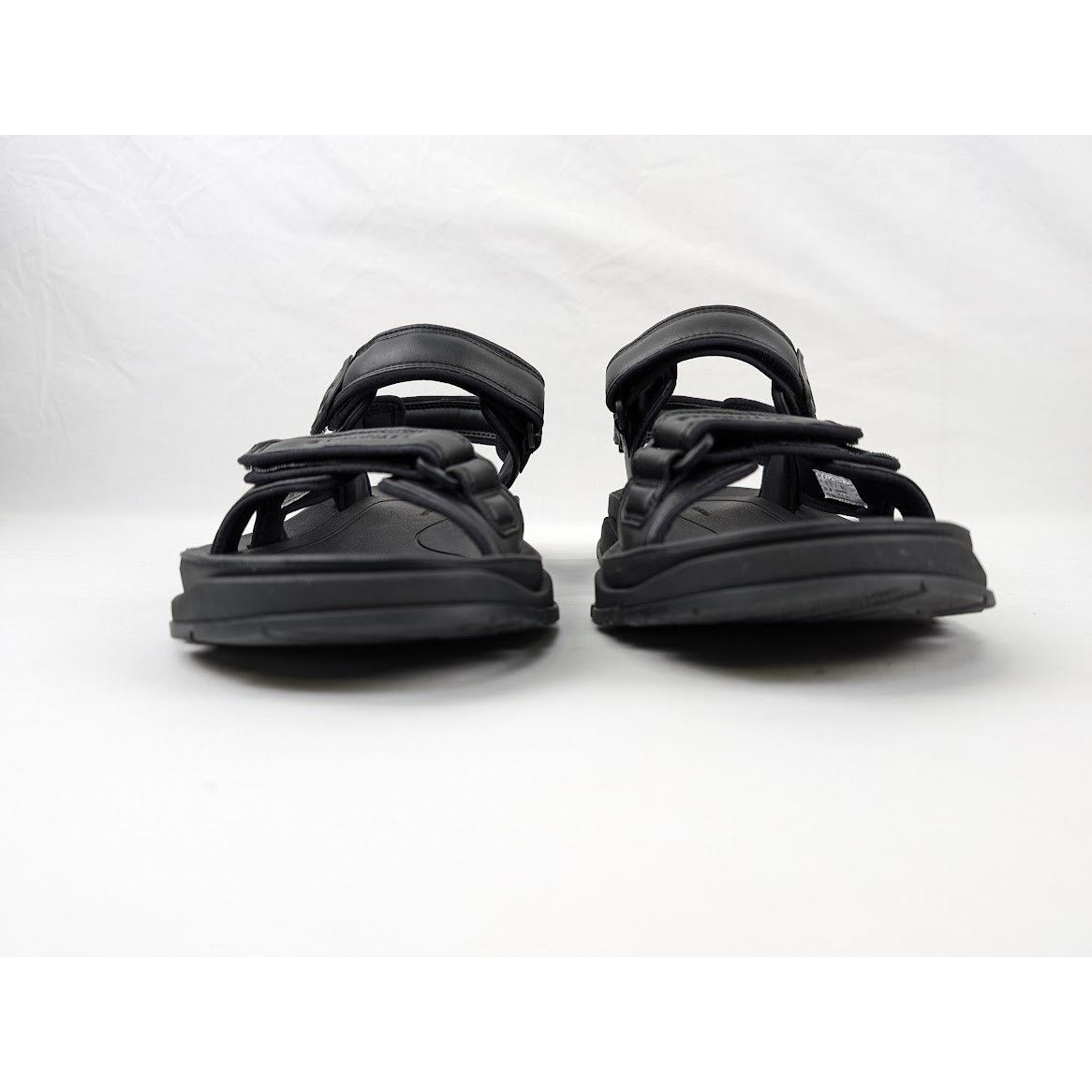 Balenciaga o1rshd1 Tourist Fake Leather Sandal in Black Size US 12 / EU 45 - 10 Thumbnail