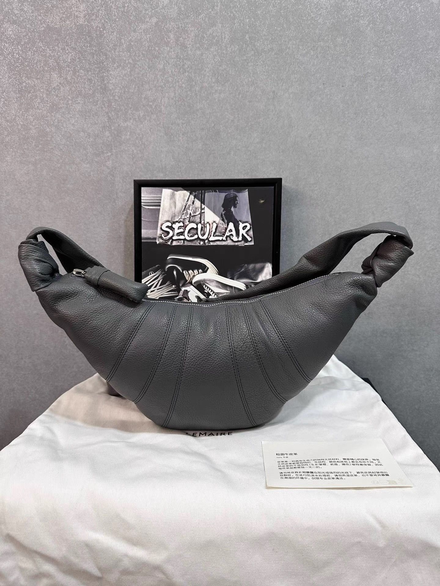 Lemaire Lemaire Gray Small Croissant Bag K34 Size ONE SIZE - 2 Thumbnail