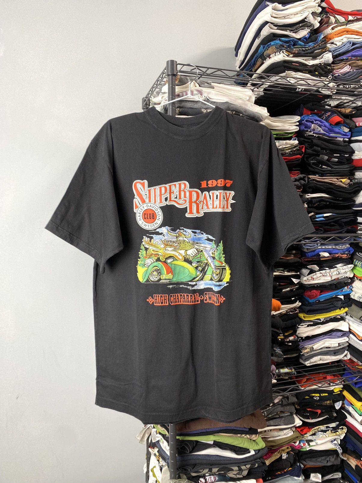 Harley Davidson Rare! Vintage 1997 Rally Harley Davidson T Shirt Size US XL / EU 56 / 4 - 1 Thumbnail