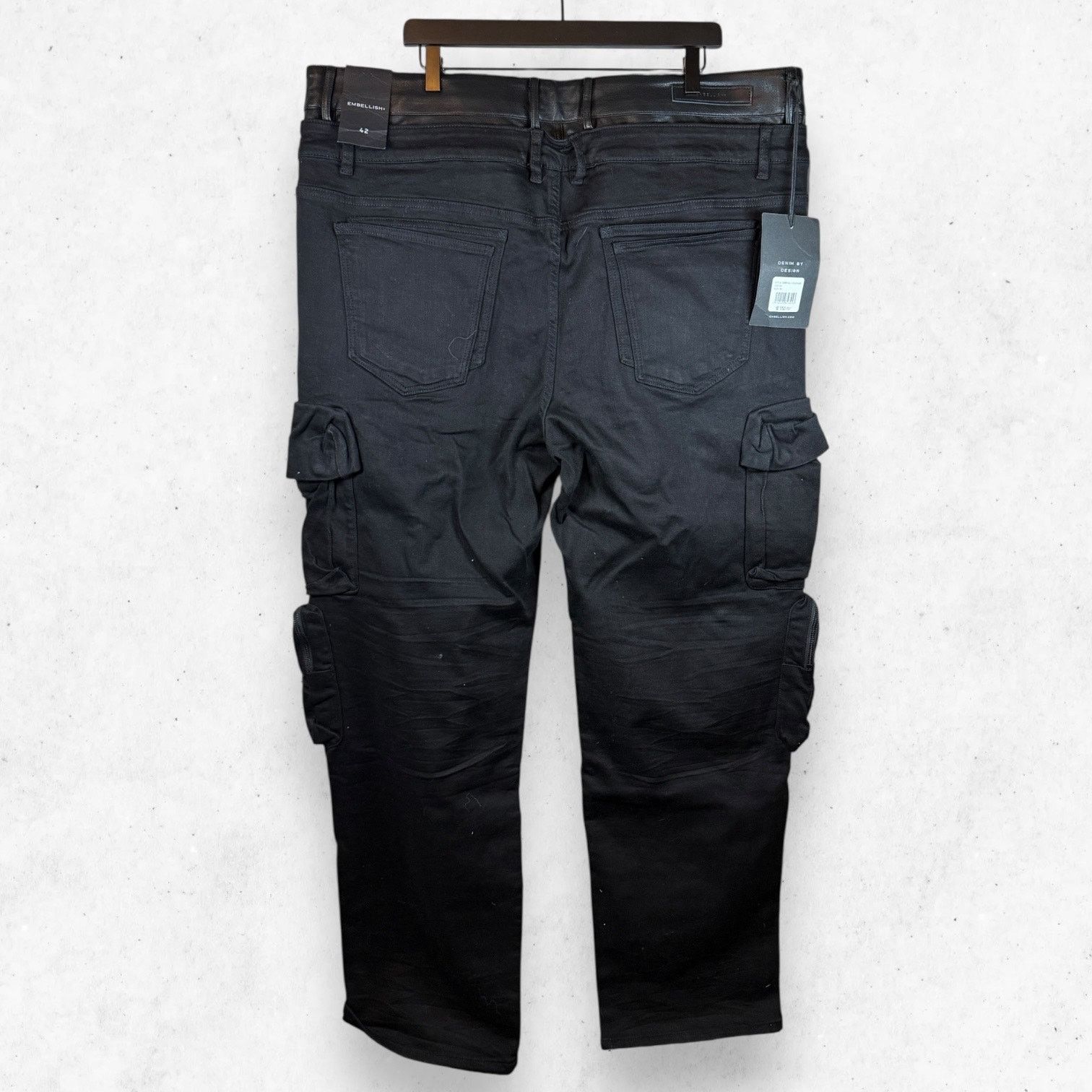 Embellish Embellish Black Cargo Straight Leg Pants Men's Size 42 Size US 42 / EU 58 - 2 Thumbnail