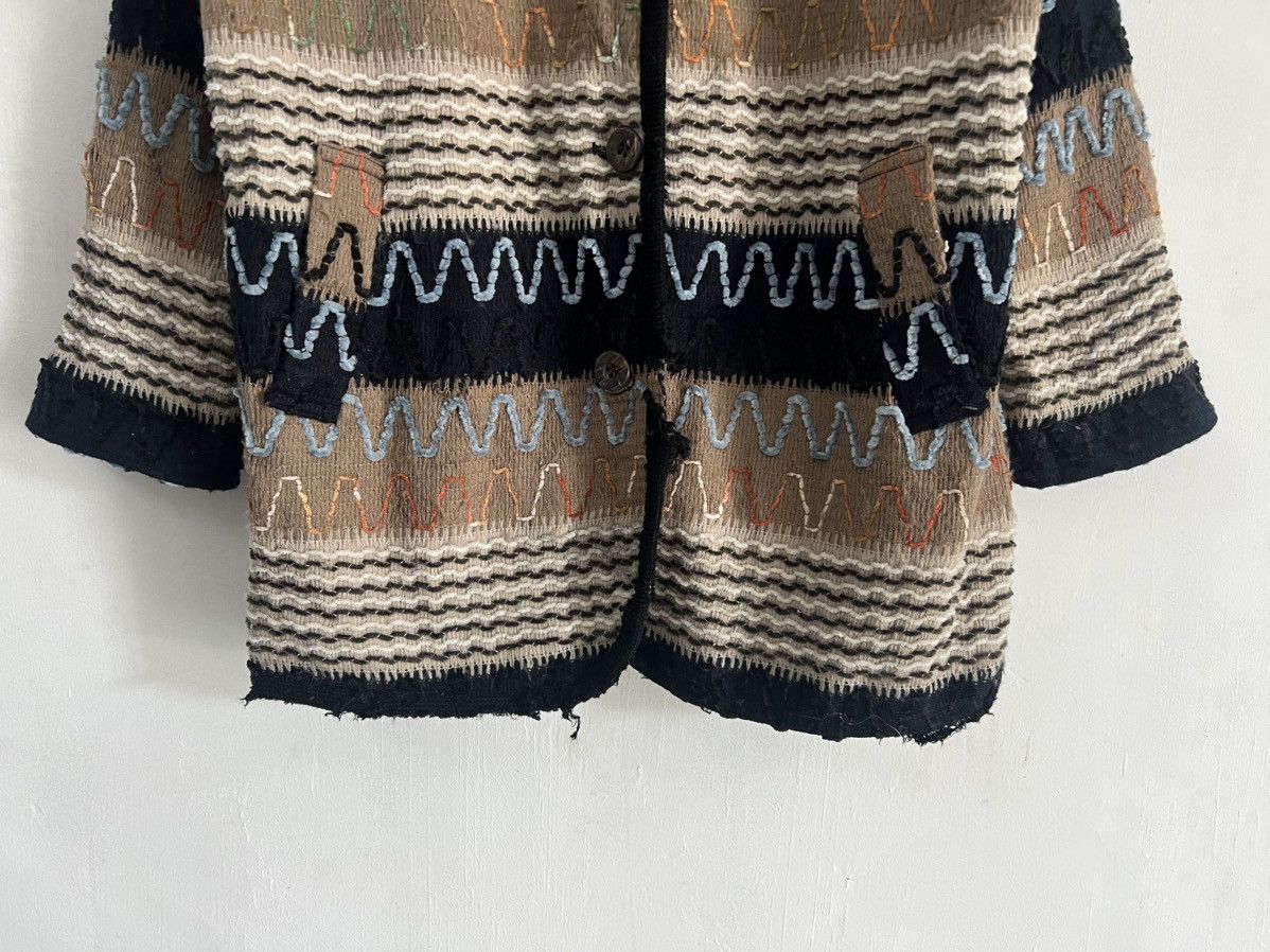 If Six Was Nine Patchwork Sashiko Dyed Button Up Fleece Japan Size US M / EU 48-50 / 2 - 5 Thumbnail