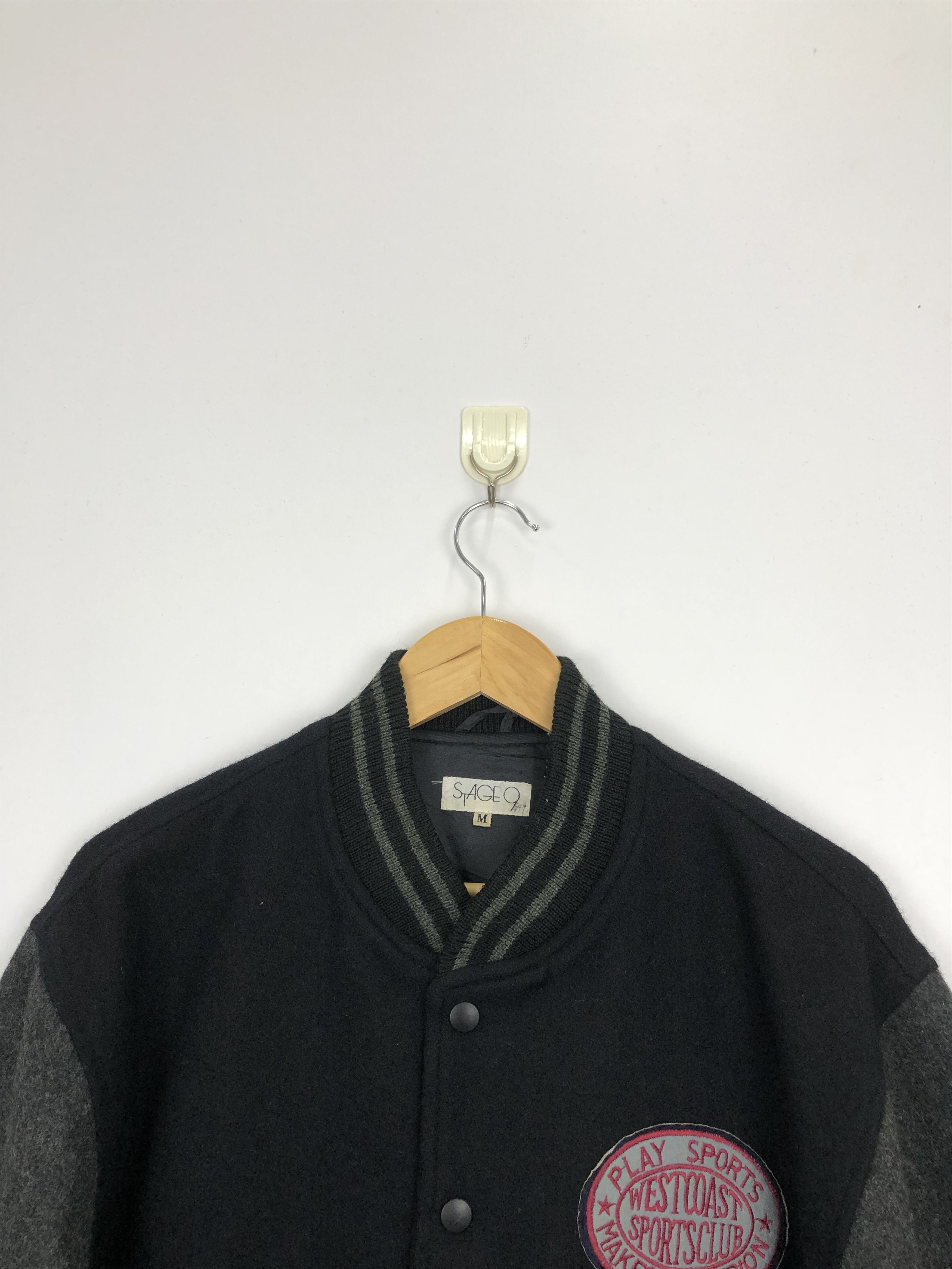 Vintage Vintage 90s West Coast Wool Varsity Jacket V0356 Size US M / EU 48-50 / 2 - 2 Thumbnail
