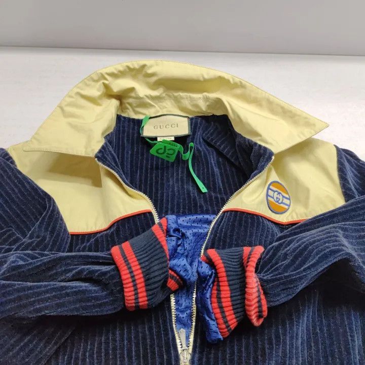 Gucci Gucci Gucci Striped Cotton Velvet Zip Jacket for Men -2506 Size US S / EU 44-46 / 1 - 6 Thumbnail