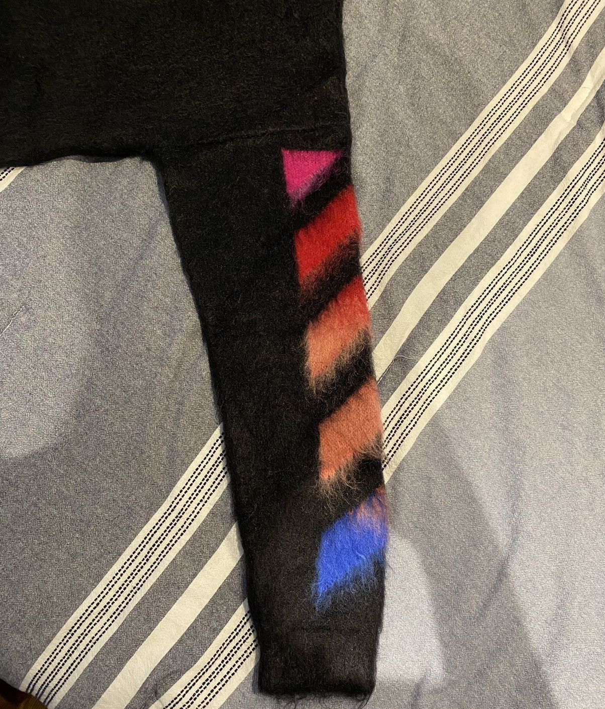 Off-White Black Mohair Diag Sweater (Off-White) Size US S / EU 44-46 / 1 - 7 Thumbnail