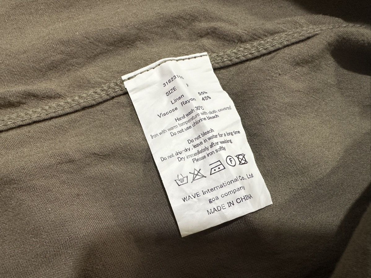 Japanese Brand 🔥Sick Y2K Goa Linen Rayon Shirt 3/4 Sleeve Military Size US M / EU 48-50 / 2 - 6 Thumbnail