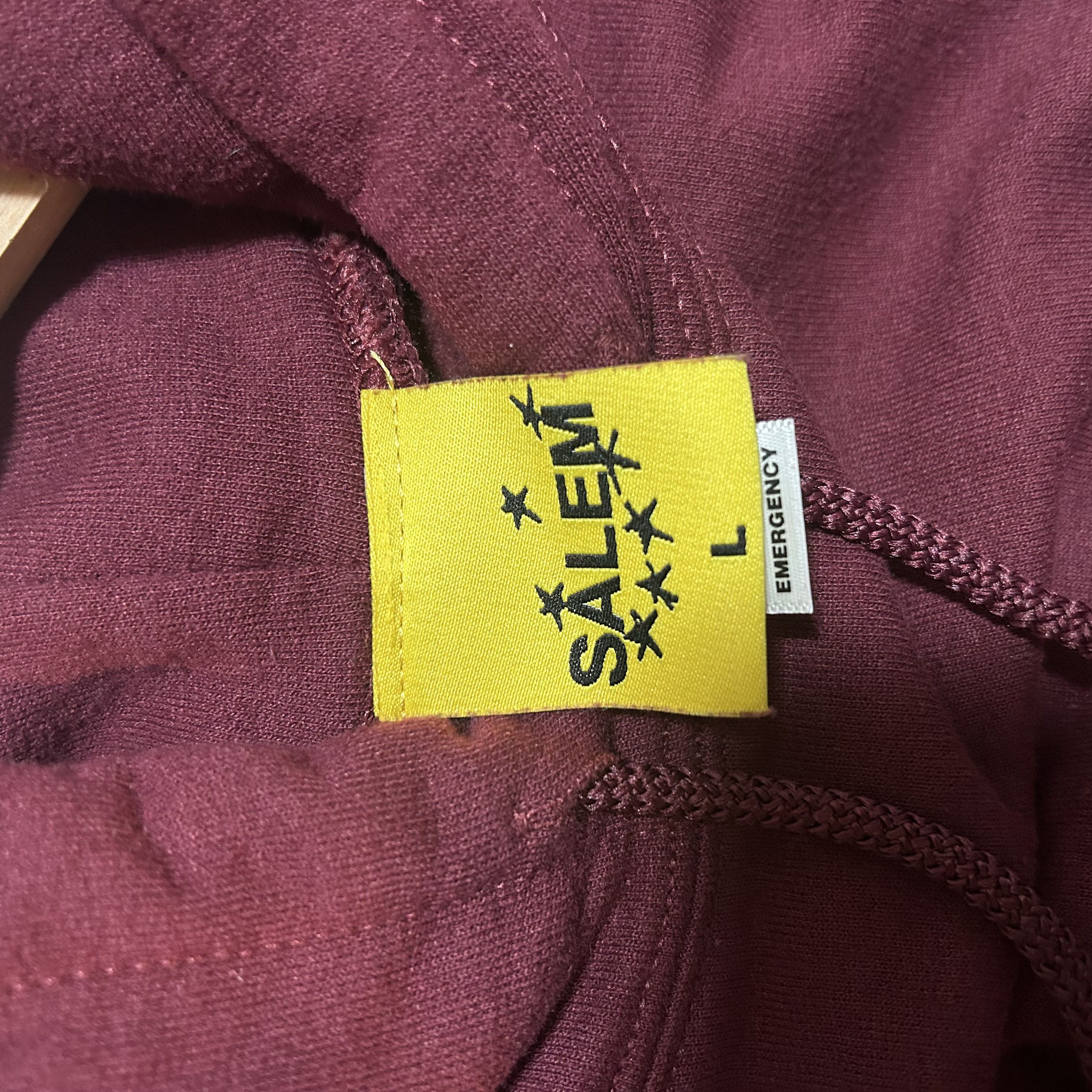 S4LEM SALEM S4LEM MIDWEST maroon Hoodie WITH STICKER size Large Size US L / EU 52-54 / 3 - 6 Thumbnail