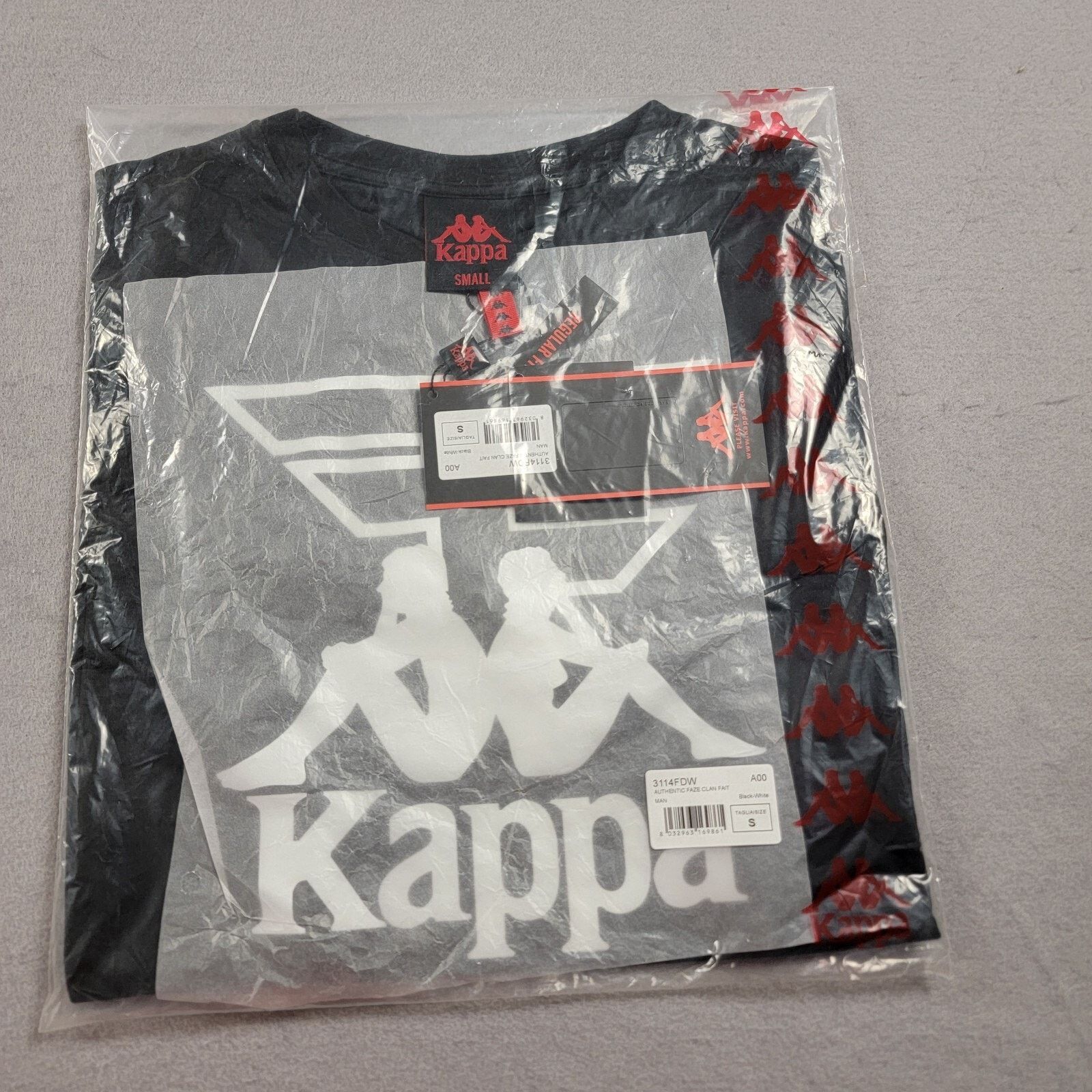 Kappa Kappa x Faze Clan T-Shirt Mens Sz S Black White Streetwear Size US S / EU 44-46 / 1 - 6 Thumbnail