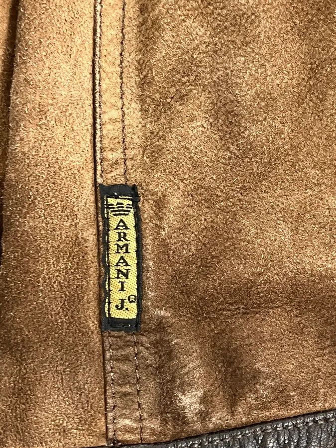 Armani 2000s Armani Brown Suede Leather Two Tone Trucker Jacket Size US M / EU 48-50 / 2 - 10 Thumbnail