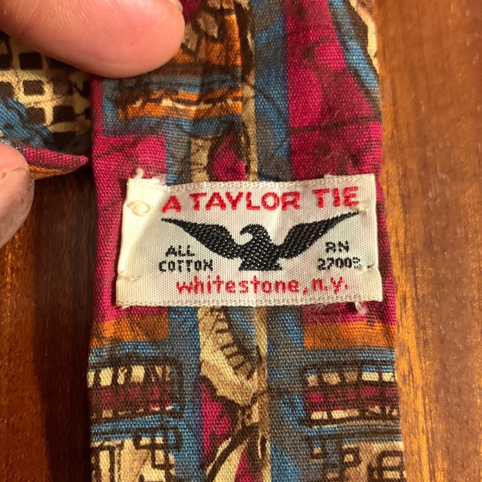 Vintage 60’s Batik wax resist tiki madmen midcentury necktie Size ONE SIZE - 4 Thumbnail