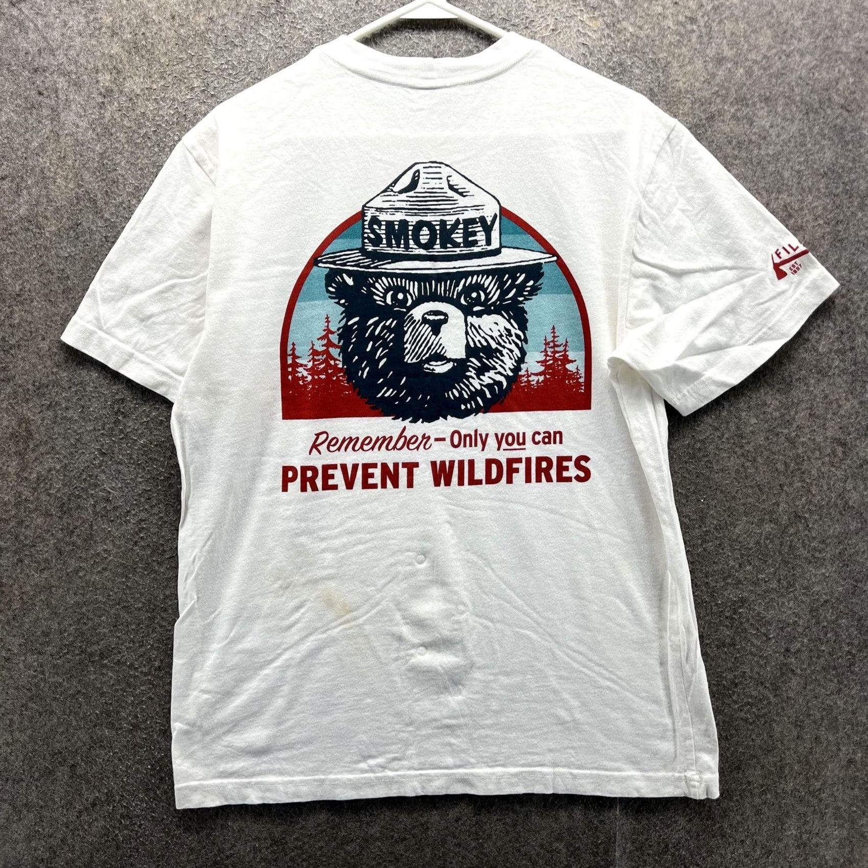 Filson Filson Shirt Mens Medium White Smokey Bear Prevent Wildfires Graphic Tee USA Shirt Size US M / EU 48-50 / 2 - 3 Thumbnail