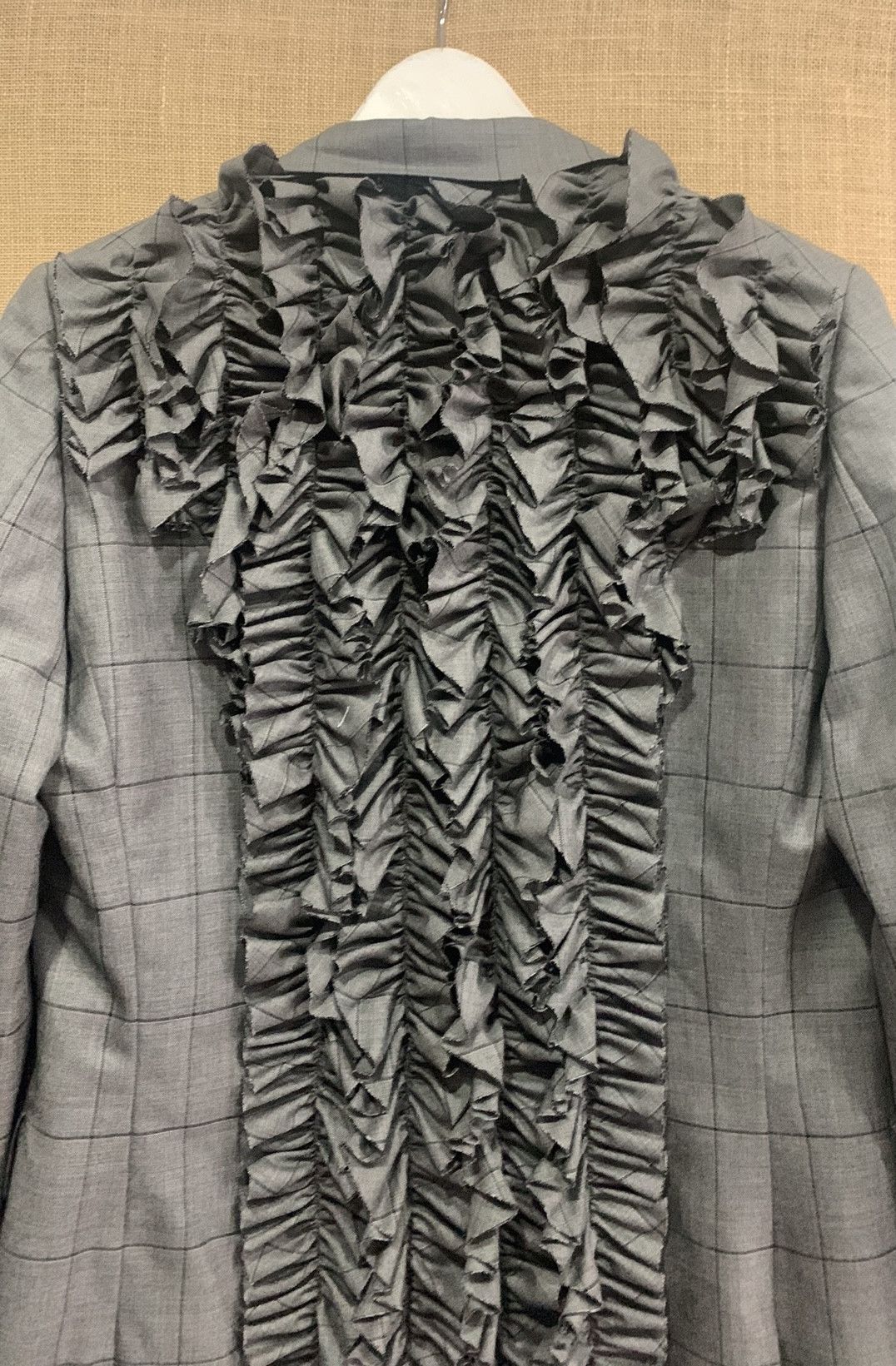 Comme des Garcons Homme Plus × Junya Watanabe NWT $2705 Comme des garçons homme plus ruffles blazer Size 38R - 2 Thumbnail