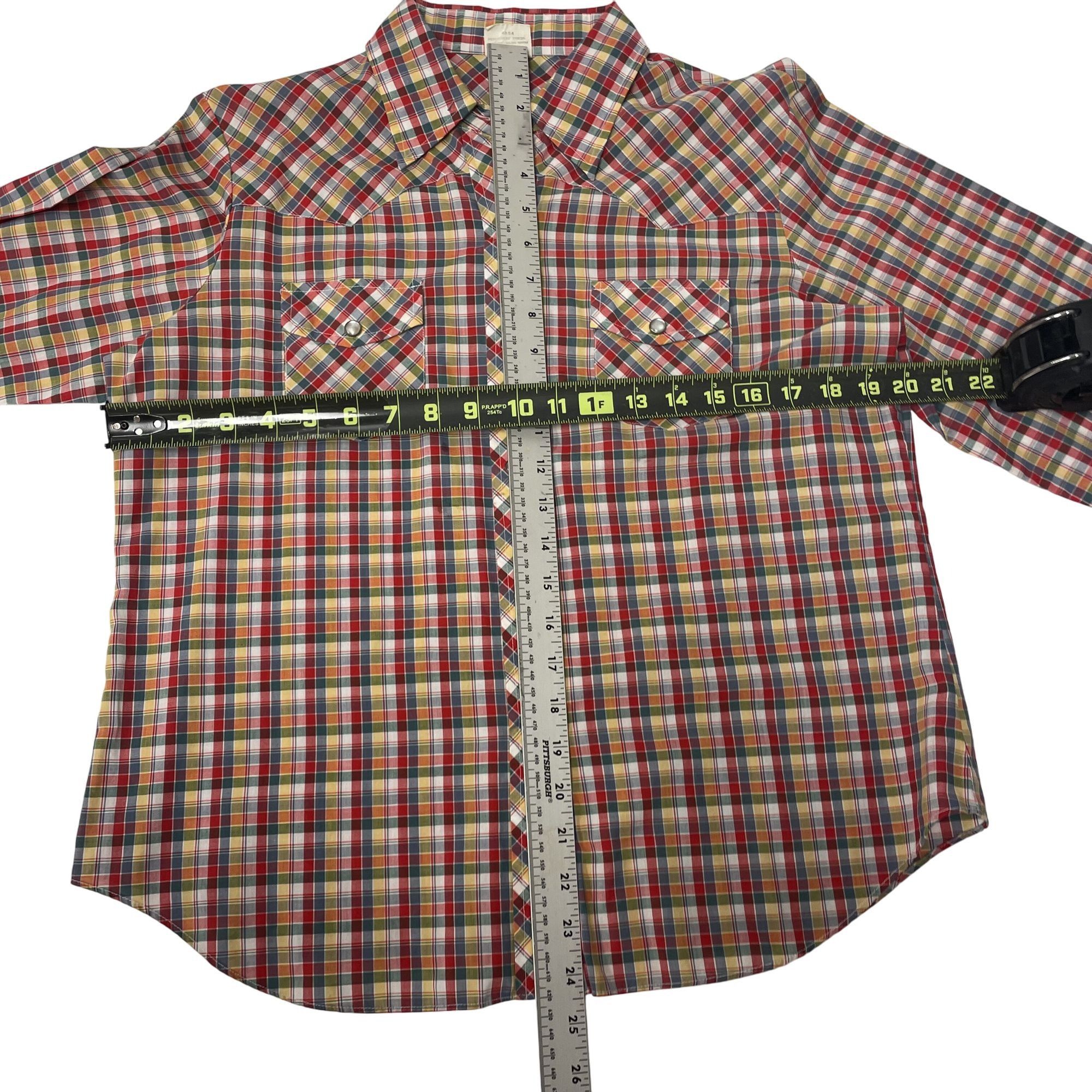 Other Vtg PLAID HIPPIE Cowboy Western RODEO Pearl Snap Shirt Size M / US 6-8 / IT 42-44 - 5 Thumbnail