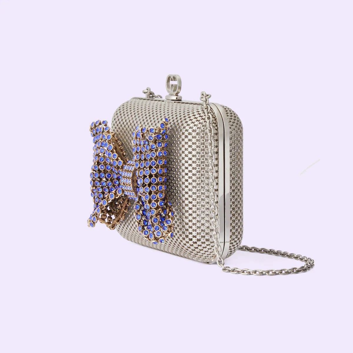 Gucci o1la5ras0526 Size: OS / Metal Handbag With Crystal Bow Size ONE SIZE - 3 Thumbnail
