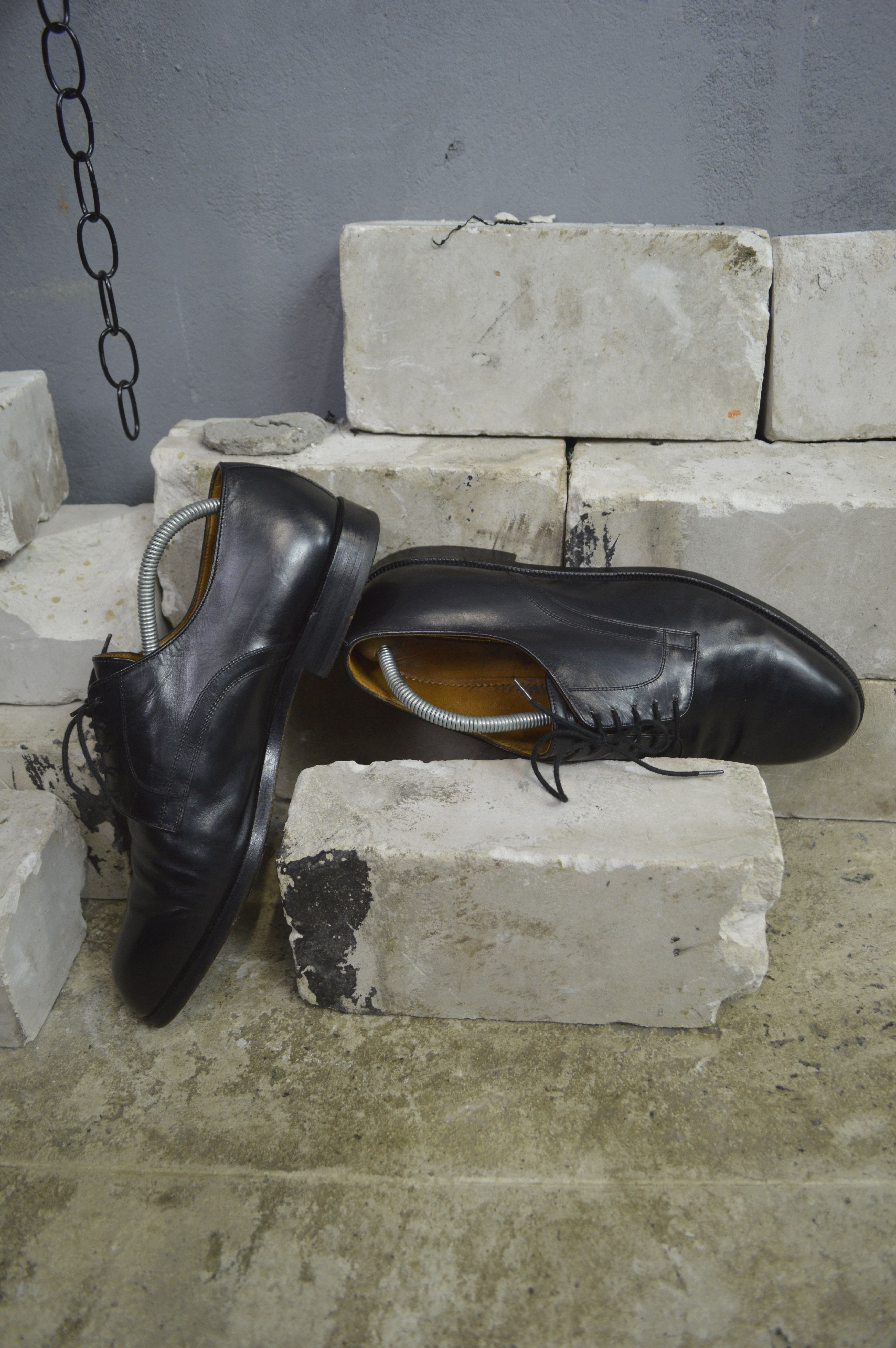 Bally 1990s BALLY HANDMADE LEATHER DERBY SHOES - 5133 Size US 11.5 / EU 44-45 - 2 Thumbnail