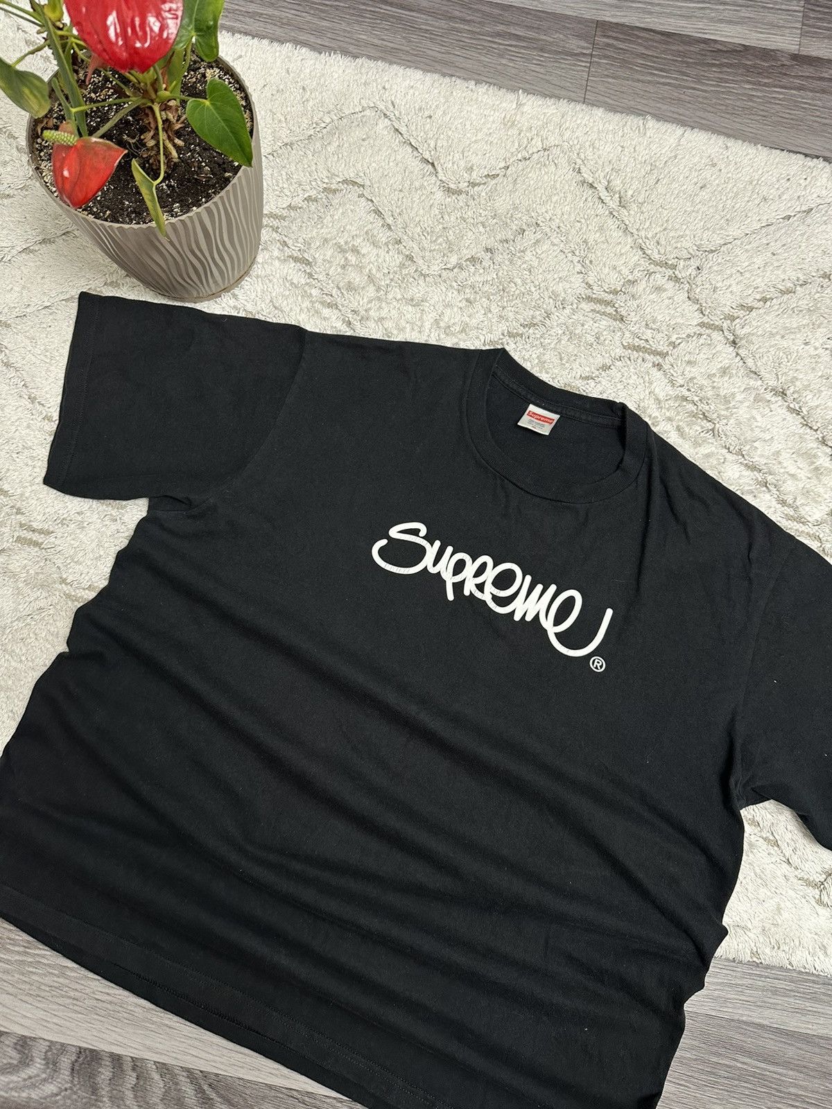 Supreme Supreme Handstyle Tee Black size mens XL hype y2k Size US XL / EU 56 / 4 - 1 Thumbnail