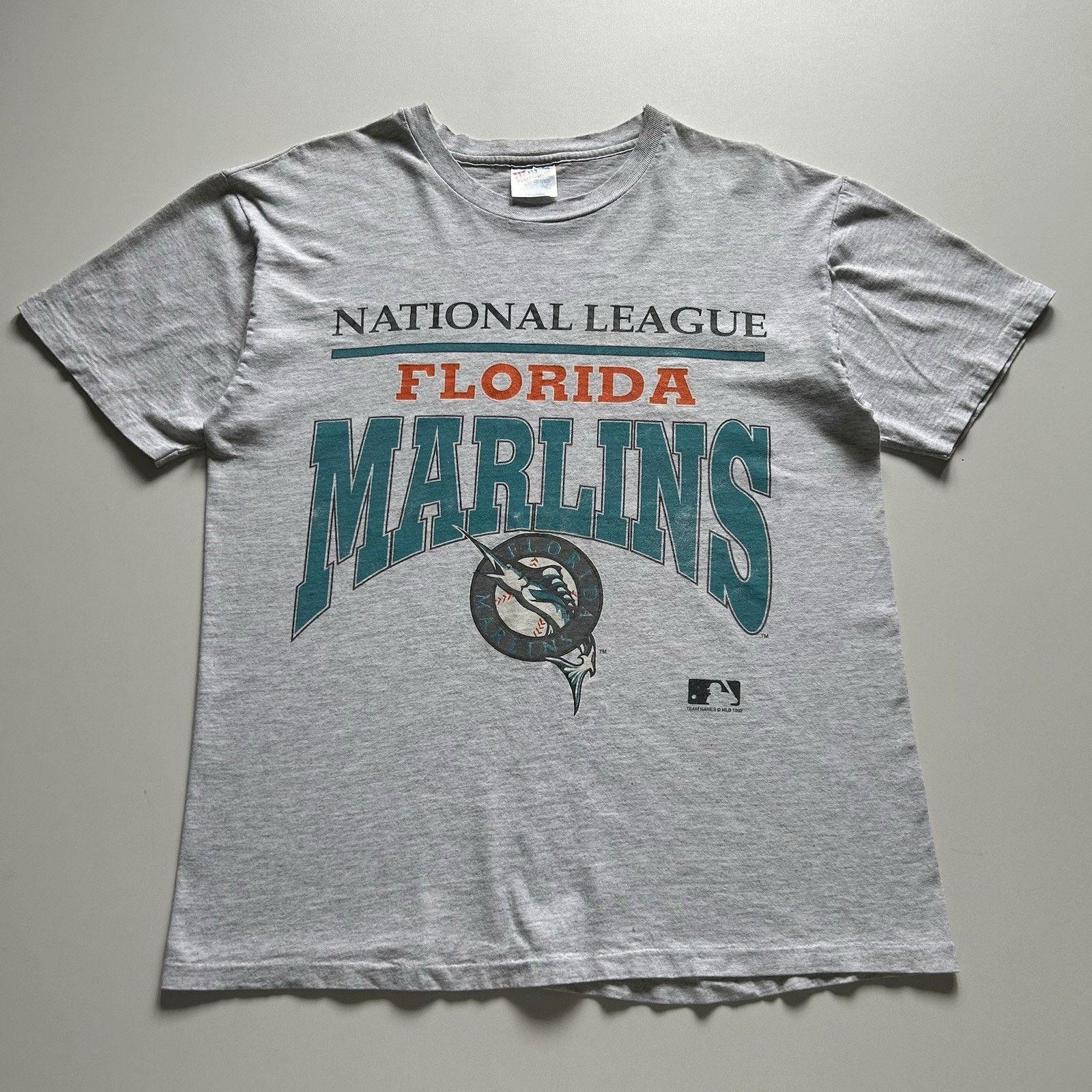 Hanes Vintage 90s Florida Marlins T-Shirt Medium MLB Made In USA Size US M / EU 48-50 / 2 - 1 Thumbnail