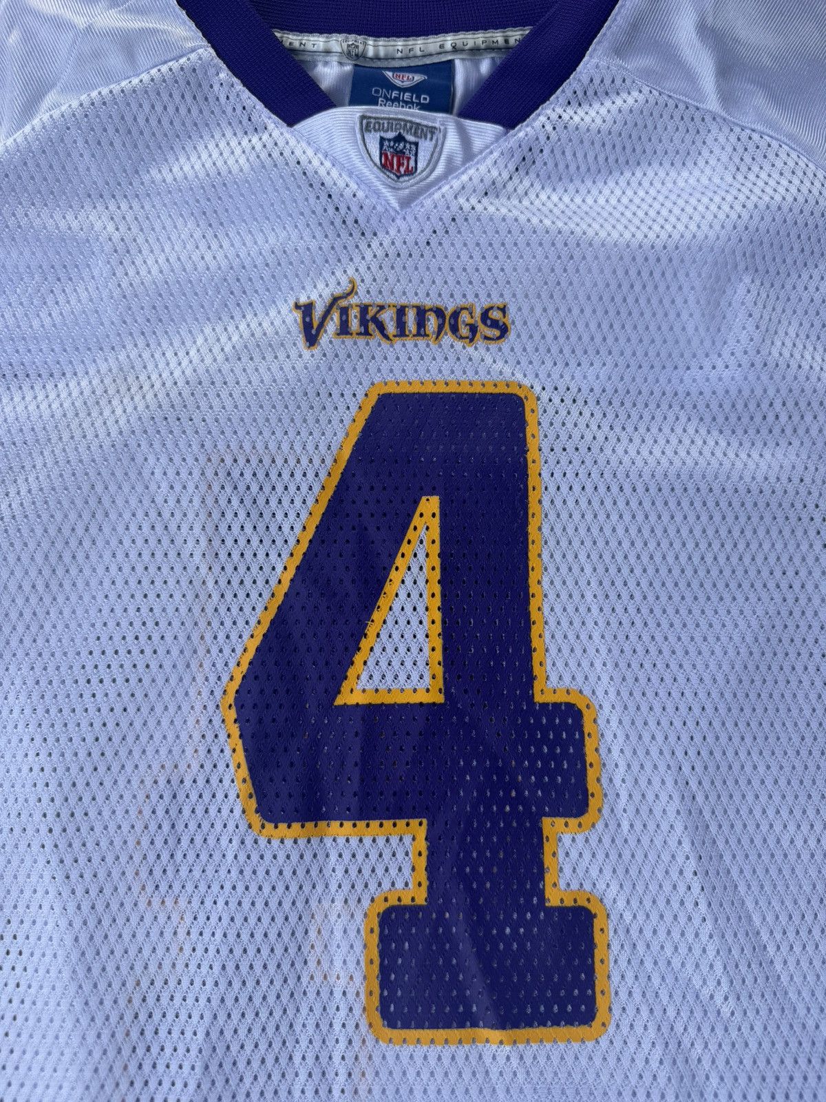 Reebok Vintage Reebok Vikings Brett Favre Jersey Size US XL / EU 56 / 4 - 3 Thumbnail