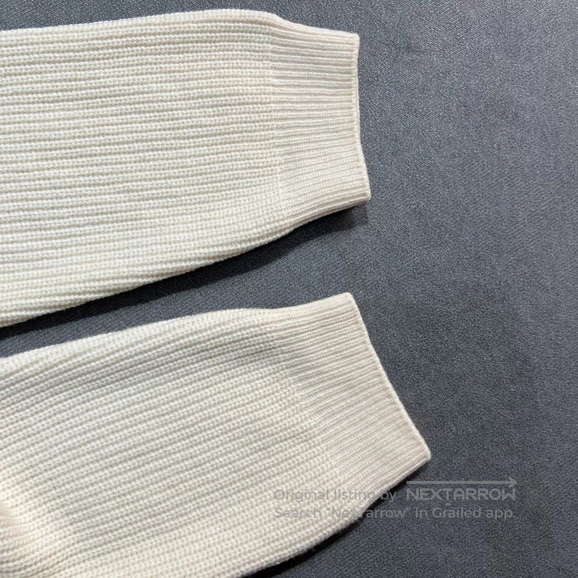 Celine Celine White Rivet Logo Wool Knit Sweater. Size XL / US 12-14 / IT 48-50 - 4 Thumbnail