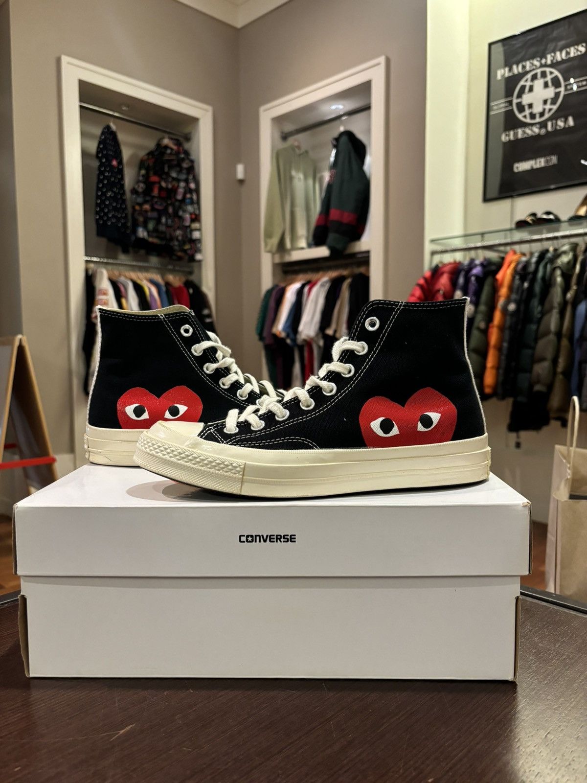 Comme des Garcons Converse Converse Chuck Taylor All Star 70Hi x CDG Play Black Grailed