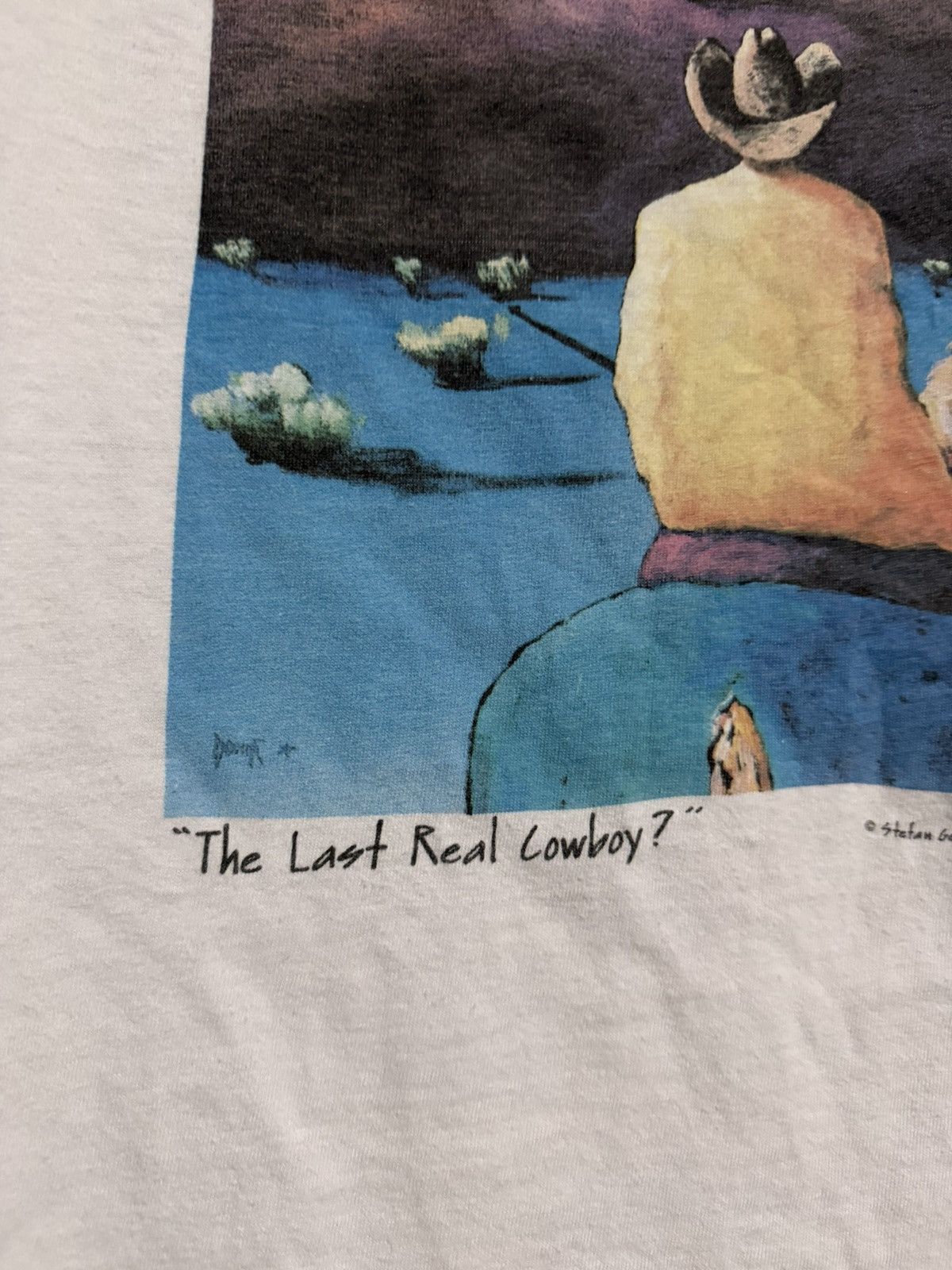Vintage Vintage Art Shirt Downe Burns The Last Real Cowboy Size US L / EU 52-54 / 3 - 5 Thumbnail