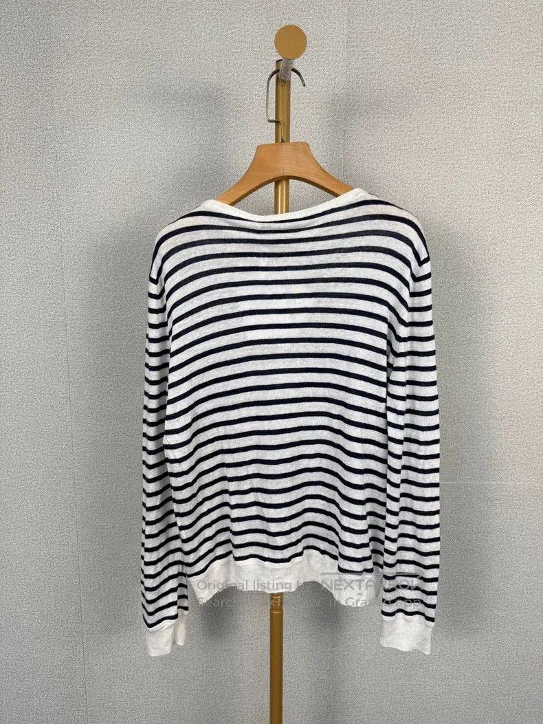 Dior Dior Striped Long Sleeve Linen T. Size US M / EU 48-50 / 2 - 2 Thumbnail