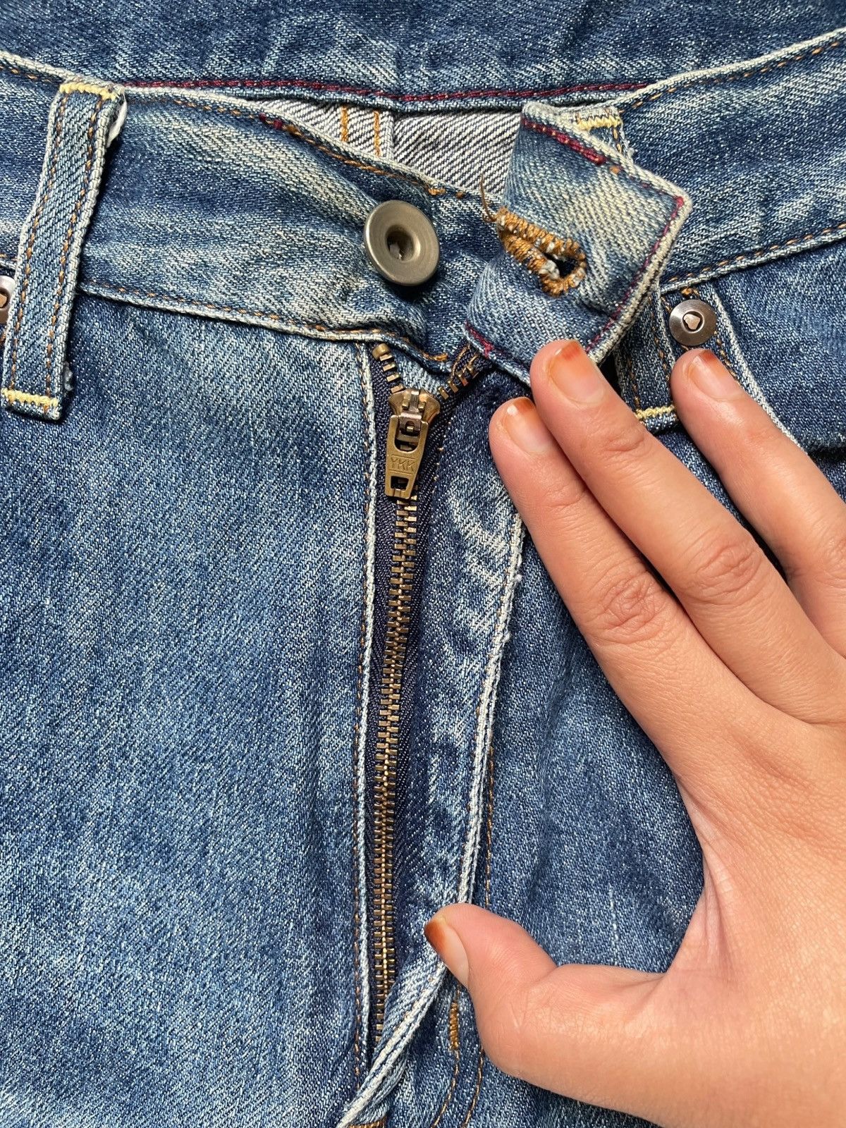 Japanese Brand Vintage Japanese Brand Mud Wash Distressed Loose Jeans Size US 27 - 3 Thumbnail