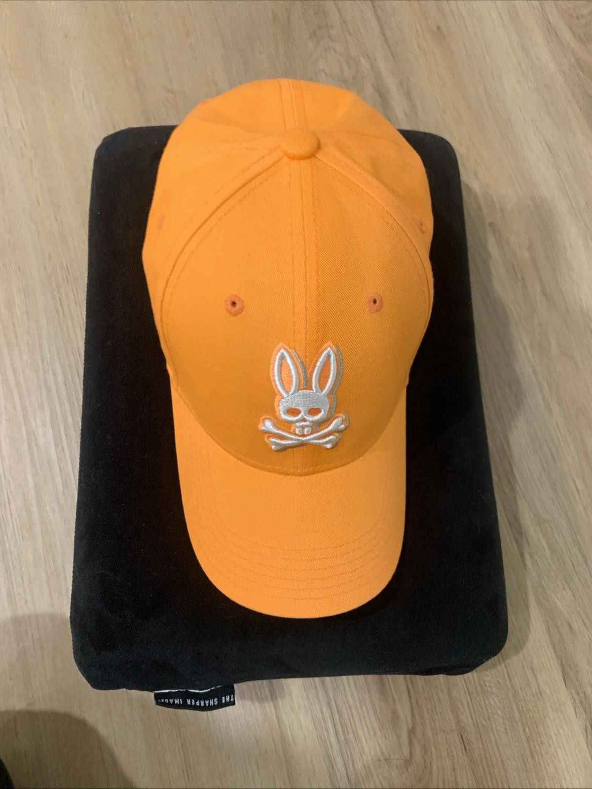 Psycho Bunny Psycho Bunny Orange Baseball Cap Skull Adjustable NWOT Size ONE SIZE - 8 Thumbnail