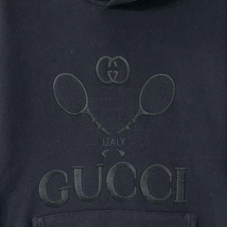Gucci Gucci Black embroidered tennis hoodie 2506-Nextarrow Size US M / EU 48-50 / 2 - 4 Thumbnail