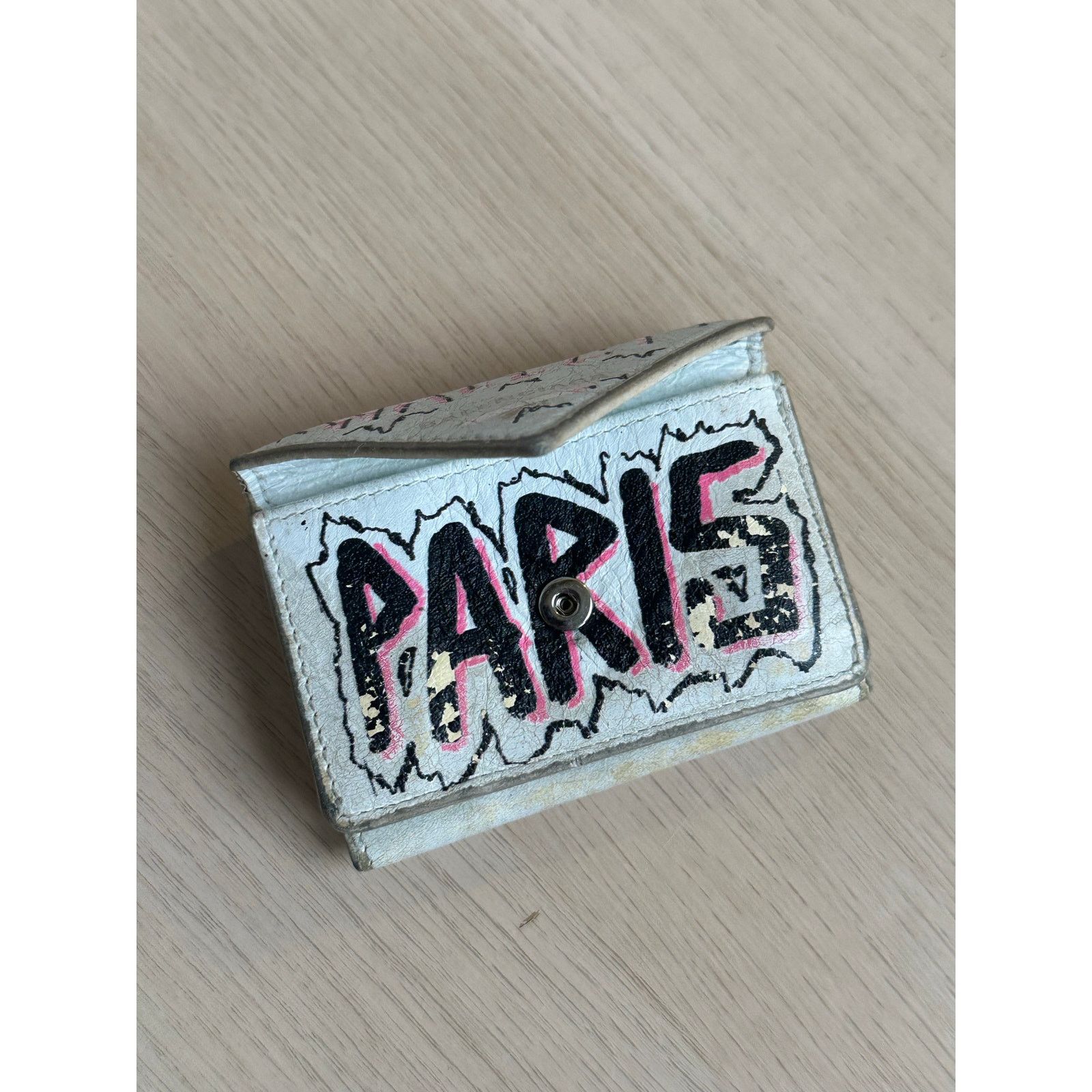Balenciaga Limited Balenciaga Graffiti Papier Mini Flap White Wallet Size ONE SIZE - 3 Thumbnail