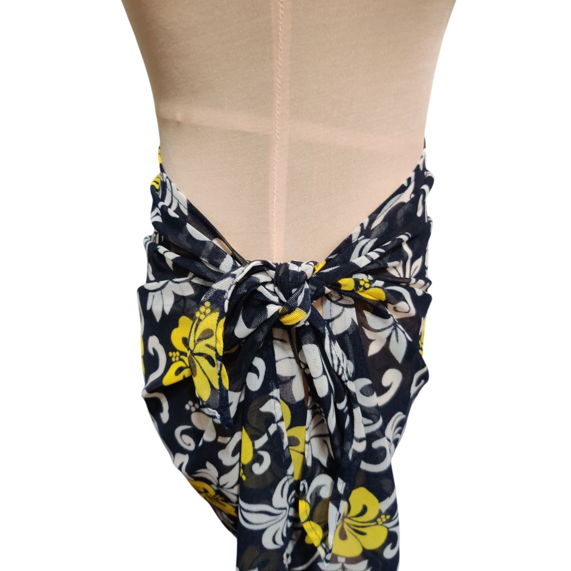 Vintage St John's Bay One Size Womens Black Yellow Sarong Floral Vin Size ONE SIZE - 9 Thumbnail