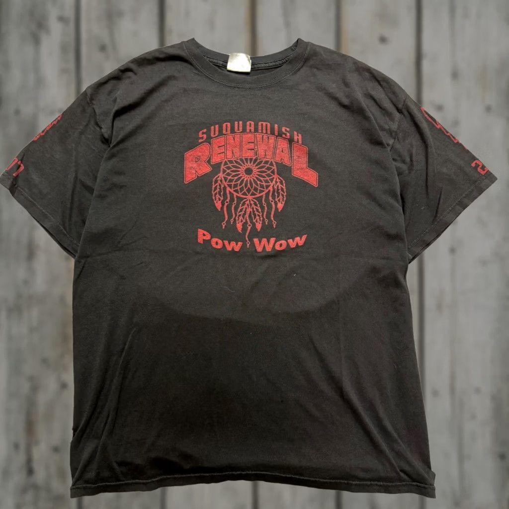 Hanes Vintage Hanes Suquamish Renewal Pow Wow 2007 Graphic T-Shirt Mens XL Black Red Size US XL / EU 56 / 4 - 1 Thumbnail