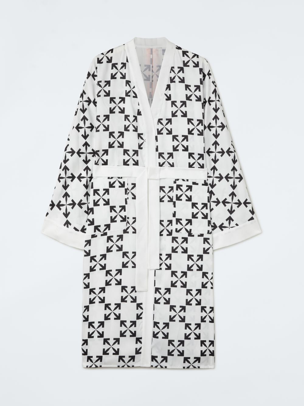 Off-White o1gr1nt1124 Size: S / Arrow Pattern Robe in White Black Size ONE SIZE - 1 Preview