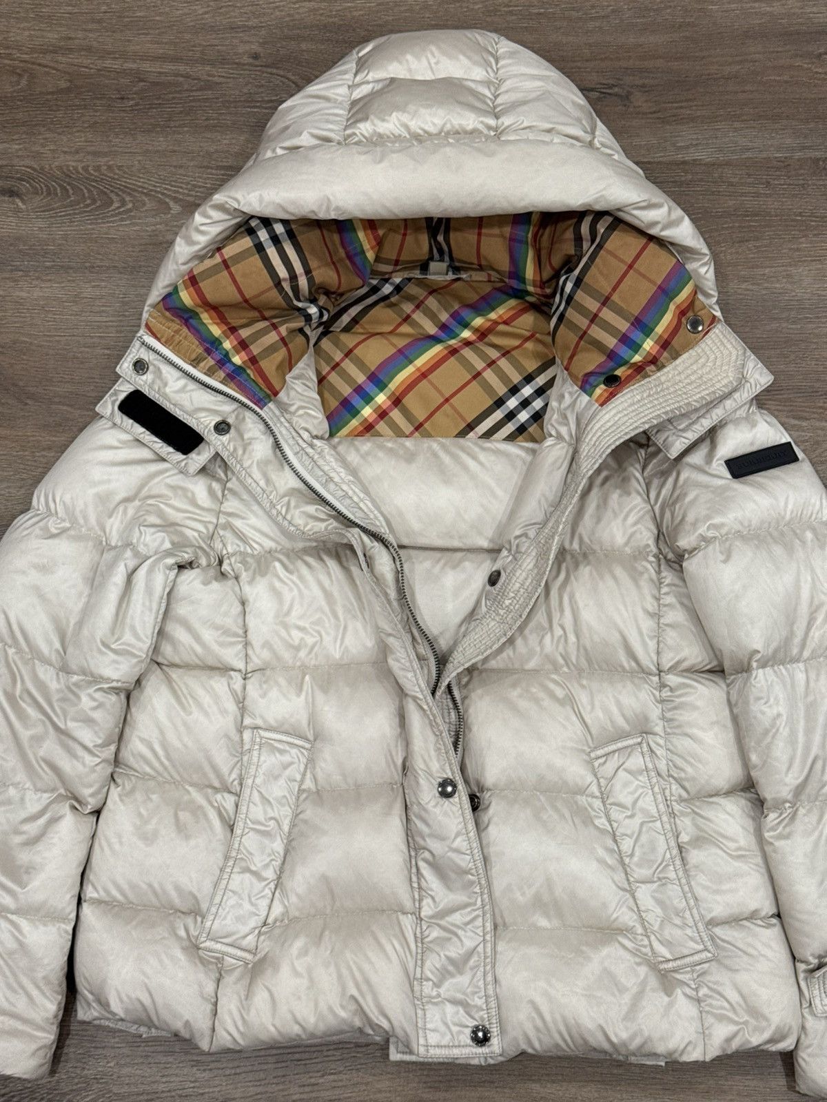 Burberry Burberry London Rainbow Check Lined Puffer Jacket FW18 Size XL / US 12-14 / IT 48-50 - 7 Thumbnail