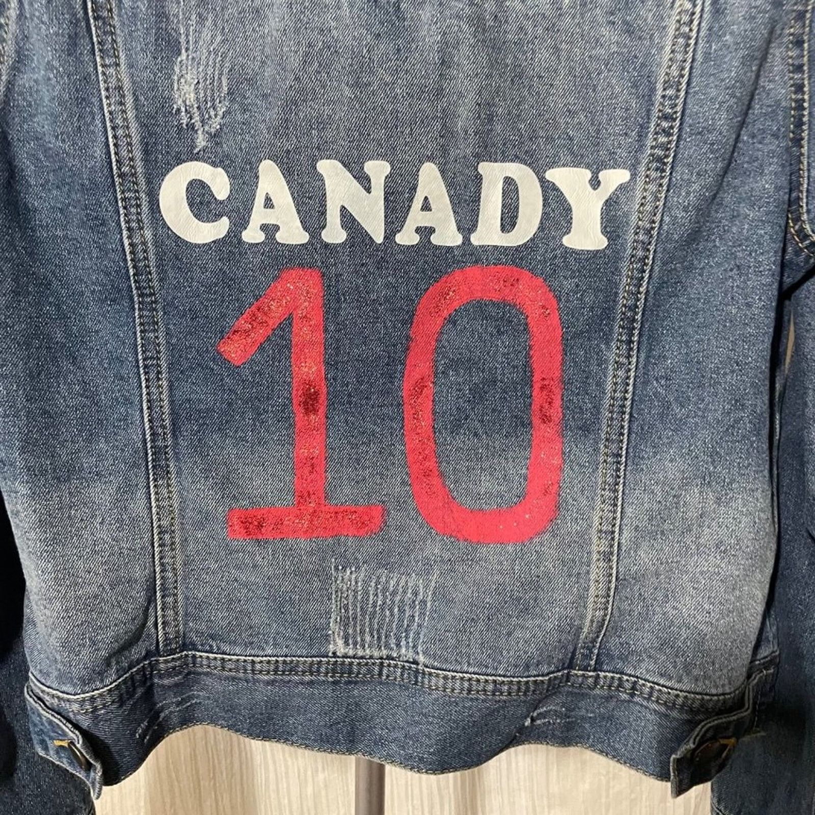 Other Ashley Vintage Charm Distressed Denim Jacket New Large Size L / US 10 / IT 46 - 6 Thumbnail